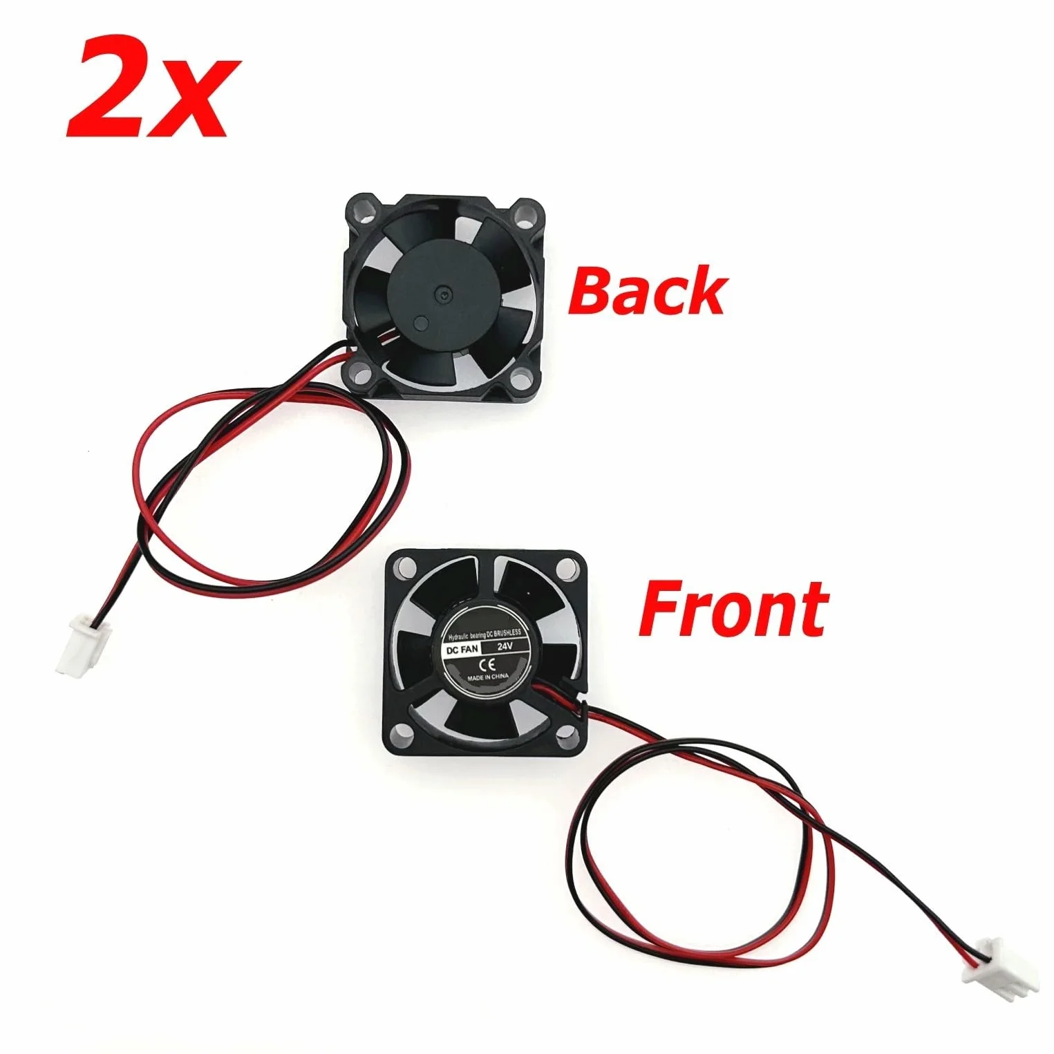 JZK 2 Pezzi 30x30x10mm Mini Ventola di Raffreddamento Silenziosa a 2 Pin DC 24V con Fili 3010 Ventola di Raffreddamento Silenziosa Ventola DC senza spazzole in Miniatura, Ventola per Stampante 3D