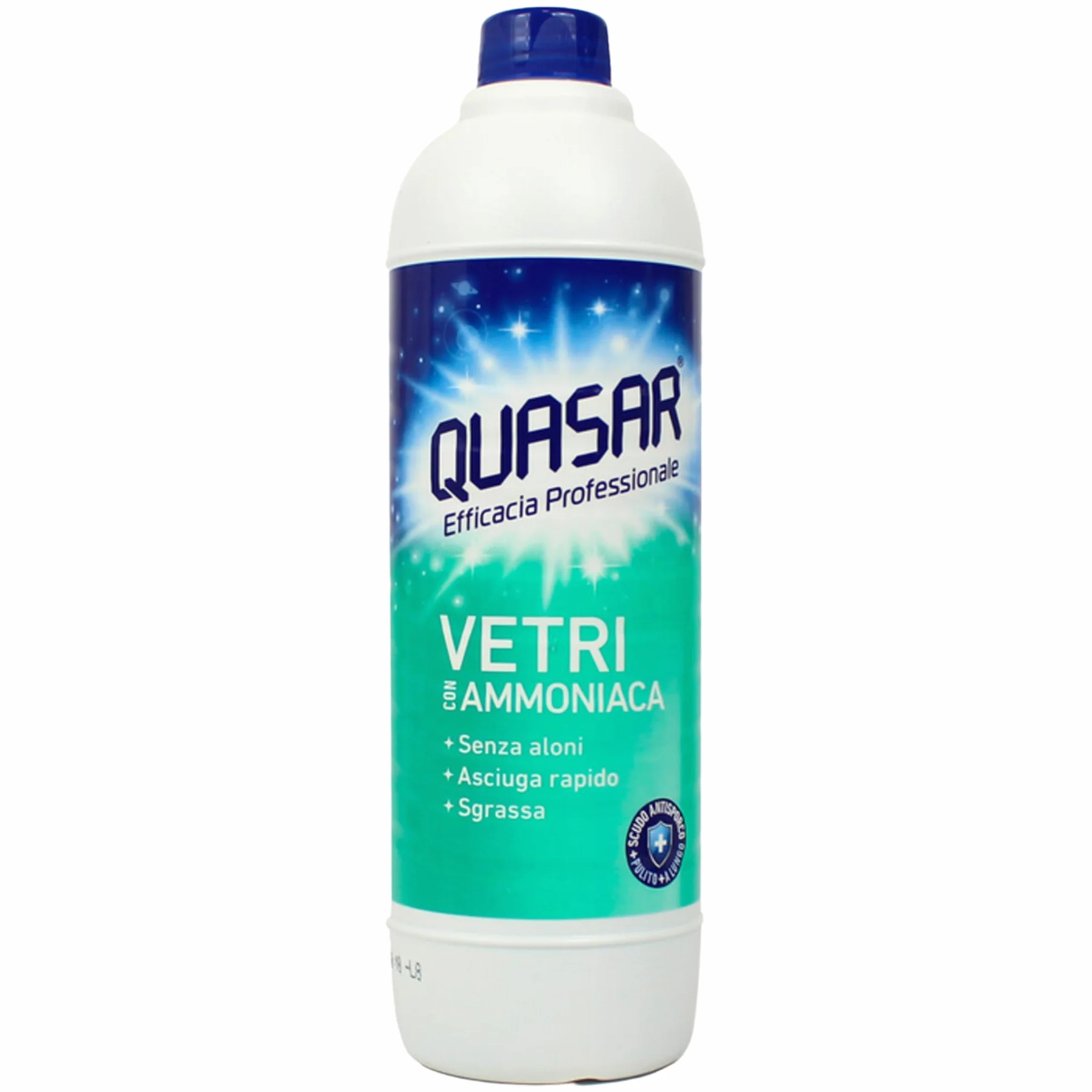 Quasar VETRI Set Pulizia Detergente Senza Aloni 580ml + Panno Microfibra Multiuso SOFT 33x33