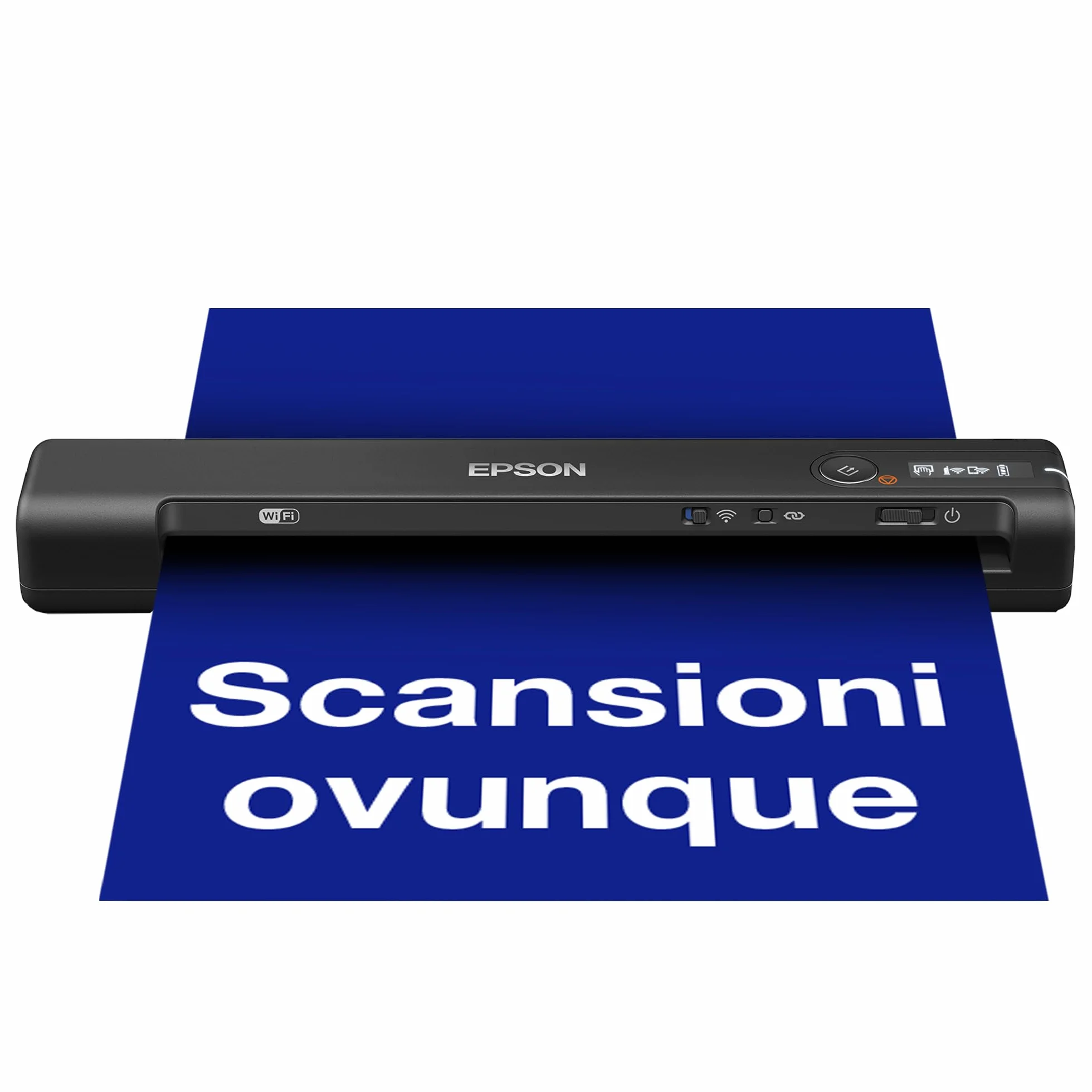 Epson WorkForce ES-60W Scanner Portatile Compatto, Wireless Wi-Fi Direct, 600dpi, Alimentazione Automatica, 8,5 ppm