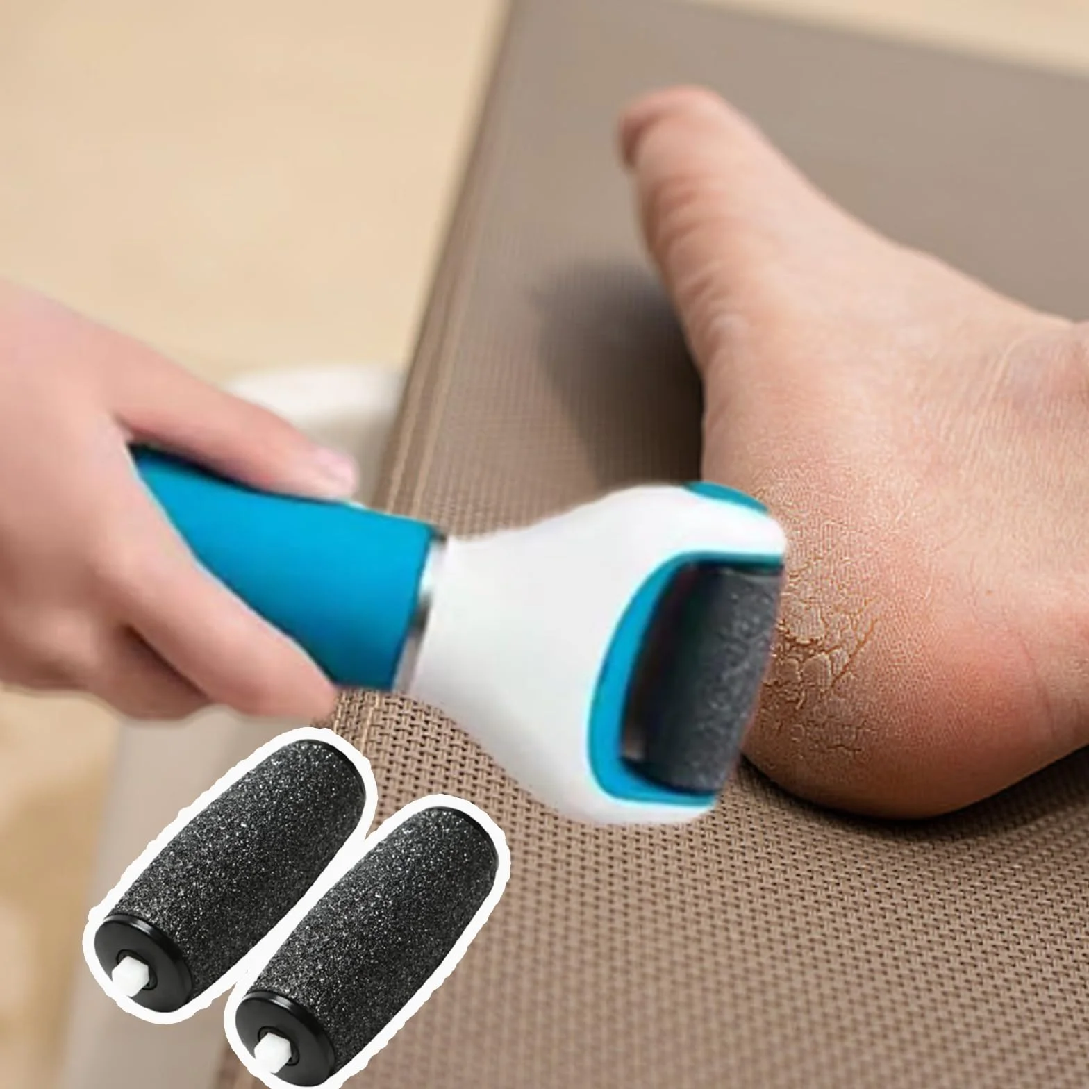 Scholl Velvet Smooth Pedicure Elettrico Ricariche Rullo 12 Pezzi, Raspa Piedi Pietra Pomice