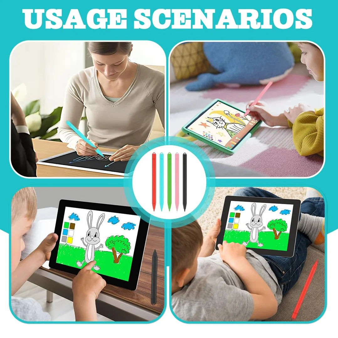 5 Pezzi Penna Di Ricambio Per Lavagna A Scrittura Lcd Penna Magnetica Per Bambini, Tavoletta Da Disegno E Nintendo 2Ds Xl In Plastica Multicolore 12 Cm Di Lunghezz