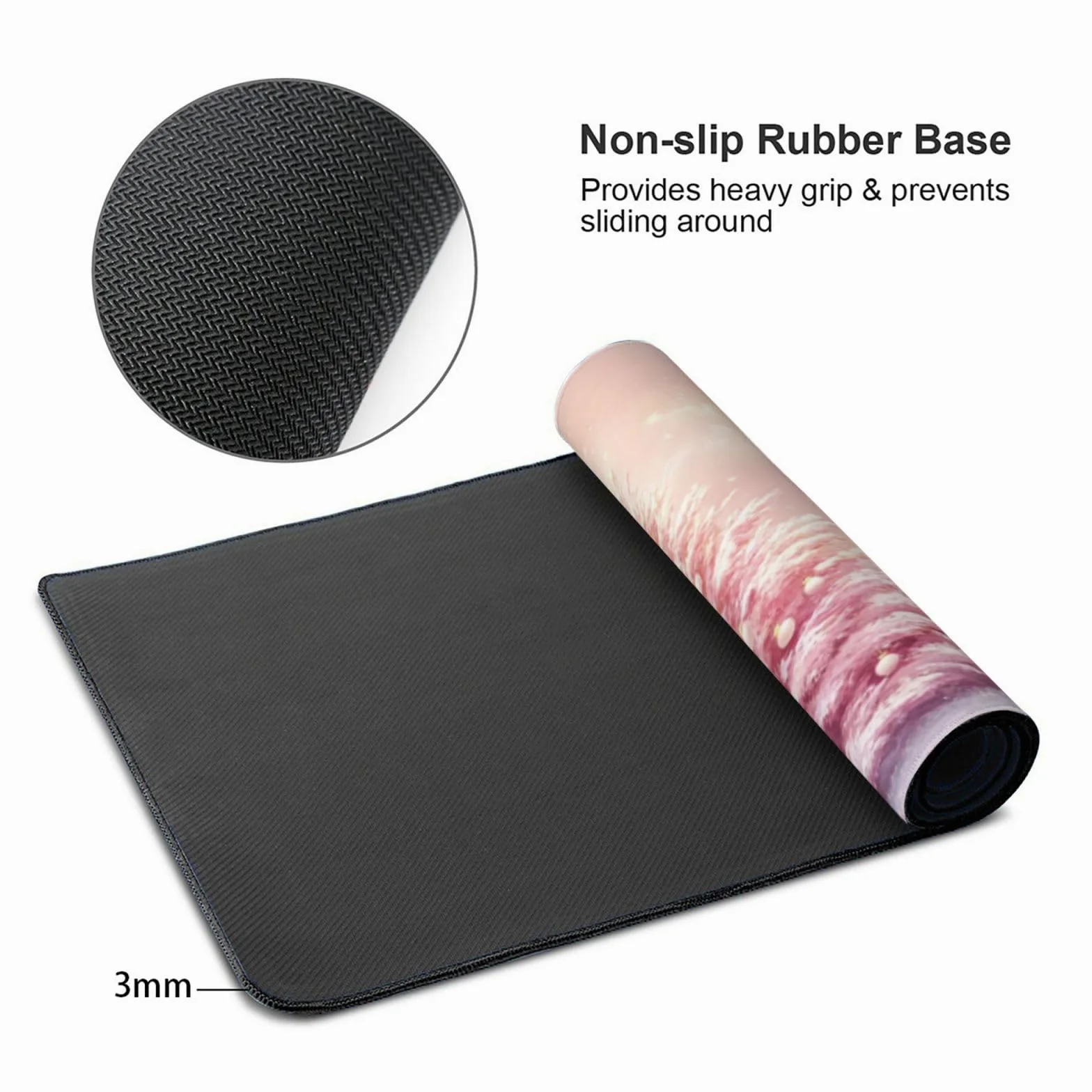 Rosa Tappetino Gaming 800x300x3mm XXL Grande Tappetino ScrivaniaAlbero di Natale, Bordi Cuciti Tappetino per Mouse ad Tracciamento di Precisione Migliora precisione e velocità, Accessori Ufficio-z290