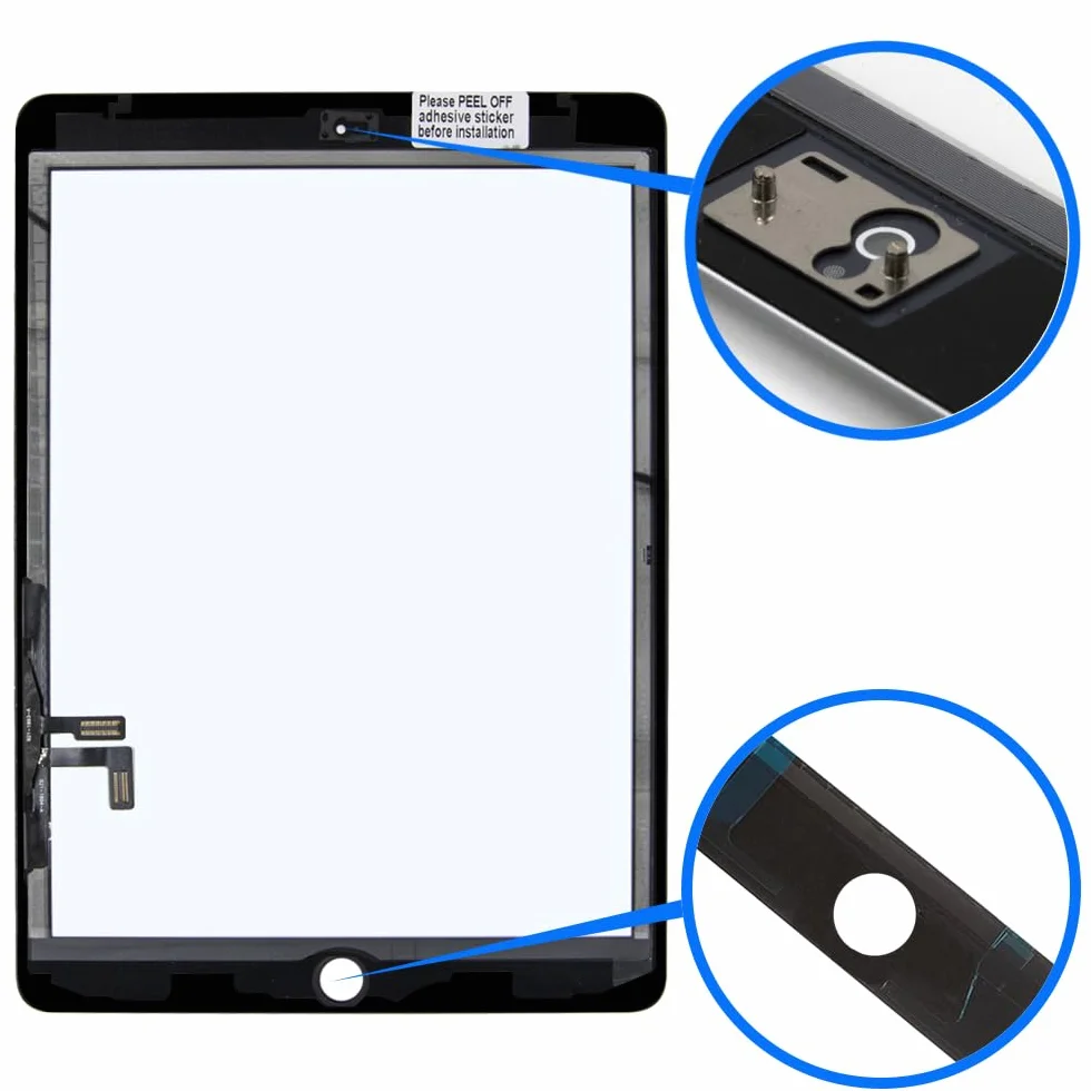MMOBIEL Digitizer compatibile con iPad 5 2017 (nero) display touch screen da 9,7 pollici, con attrezzi inclusi