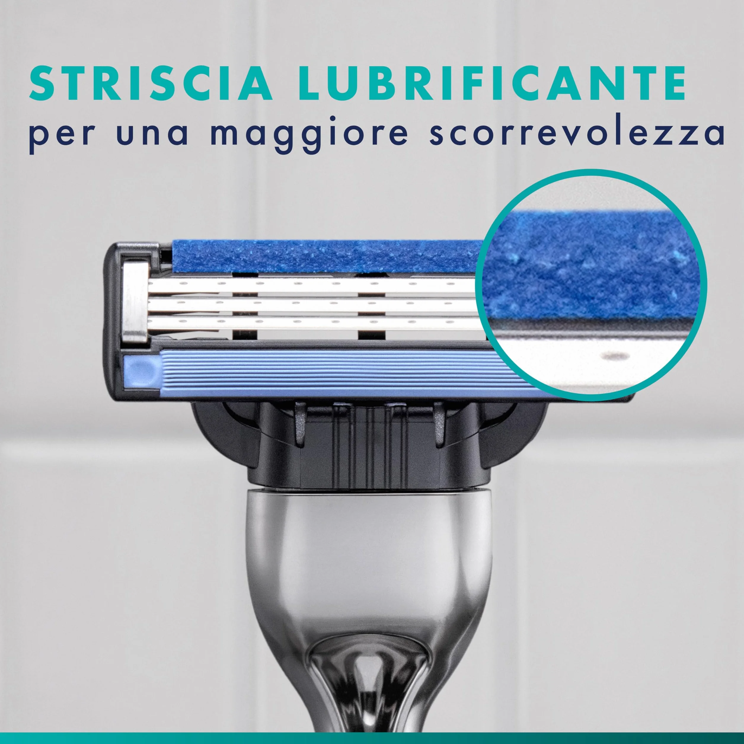 Gillette Mach3 Base 15 Lamette Di Ricambio Per Rasoio Barba Mach 3 Con Striscia Lubrificante
