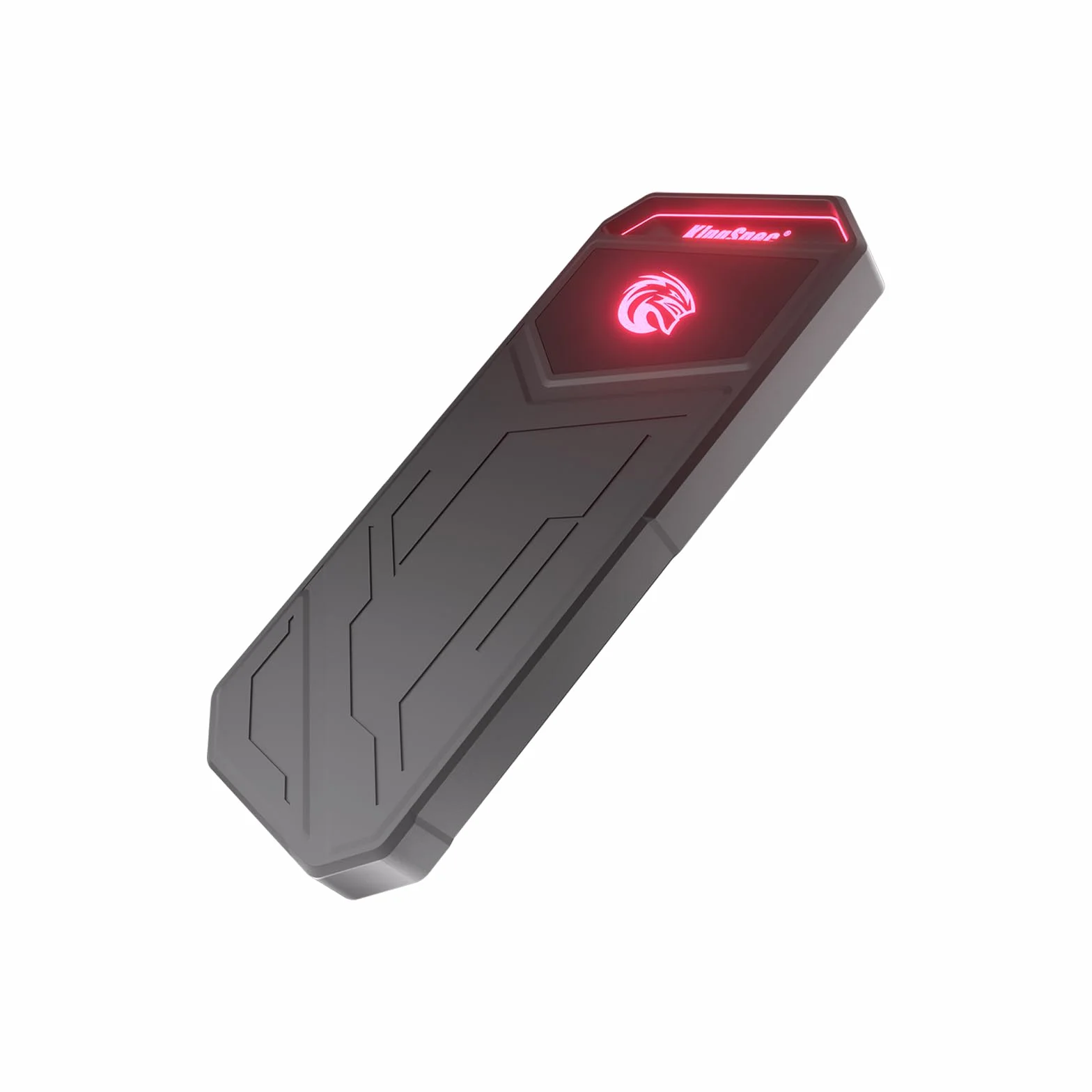 KingSpec Z5 512GB Portable SSD esterno con luce RGB - fino a 2100MB/s, alloggiamento in lega di zinco, interfaccia USB 3.2 Gen2x2, hard disk a stato solido estremo, compatibile con