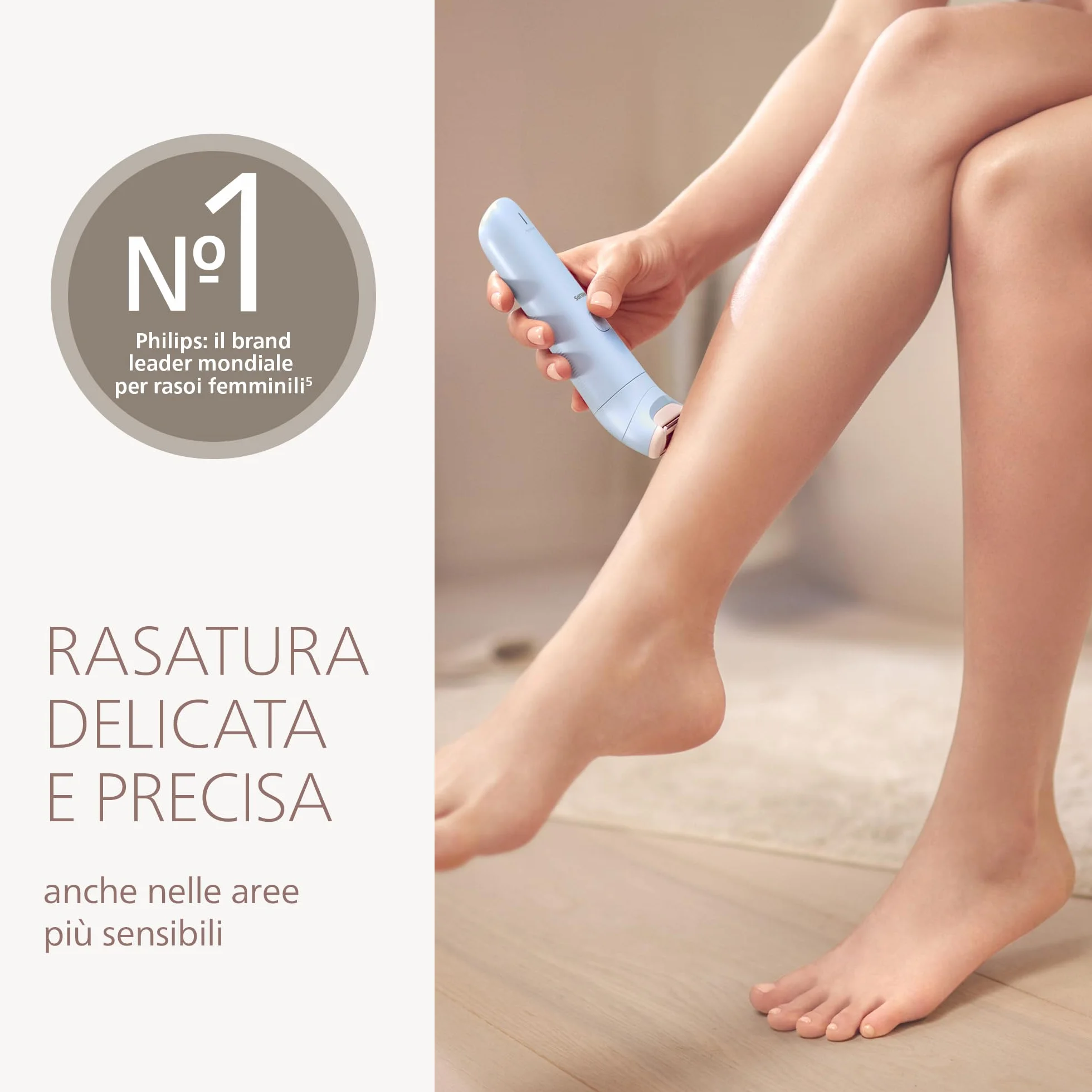 Philips Serie 6000 Rasoio senza filo Wet & Dry 3 lame corpo gambe 80 minuti BRL127/00