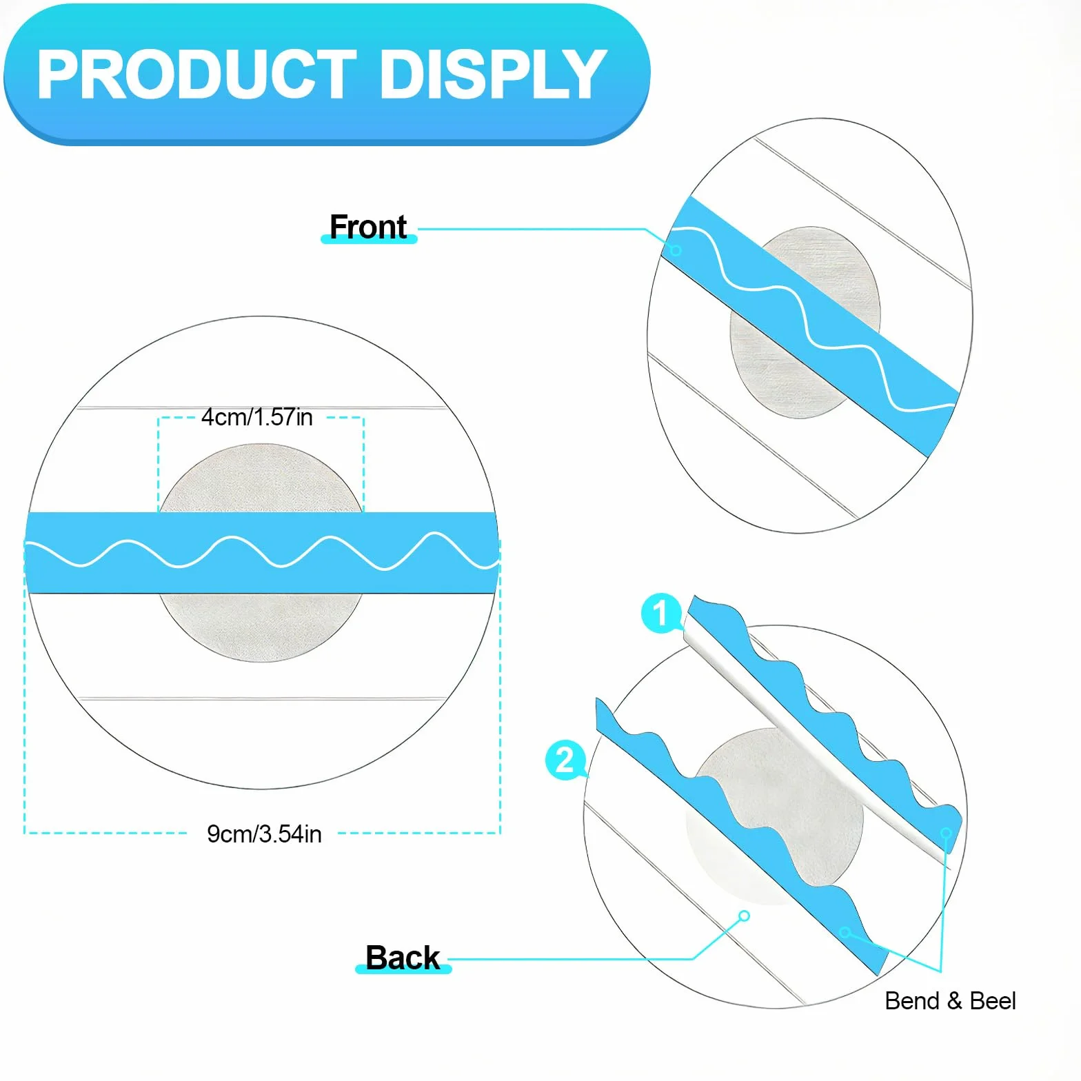 Cerotti Sensore Freestyle Libre 2 Impermeabili Ø 90mm, Overpatch per Nuoto