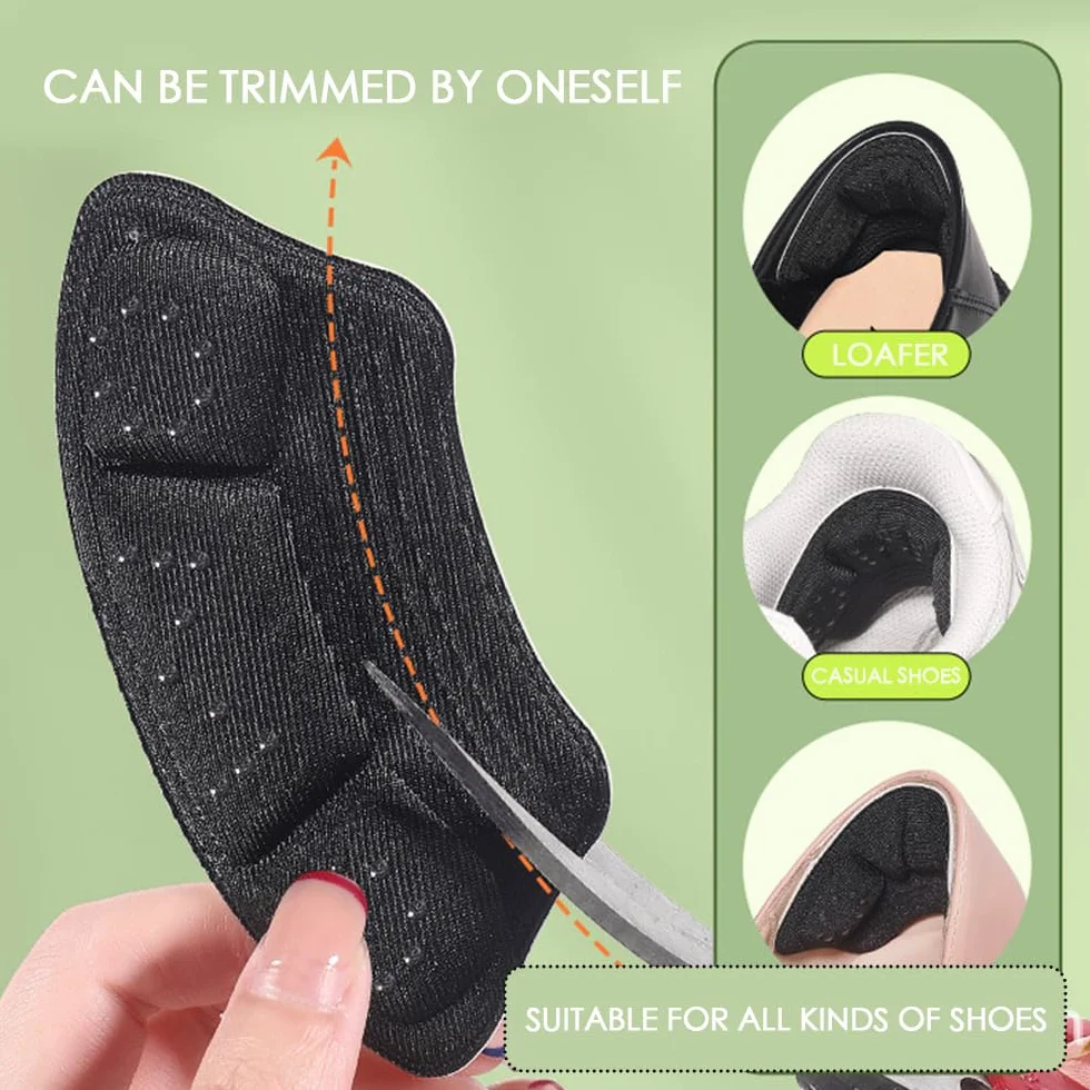 Cuscini per Tallone 4mm Autoadesivi per Scarpe, Antiscivolo e Antistropiccio