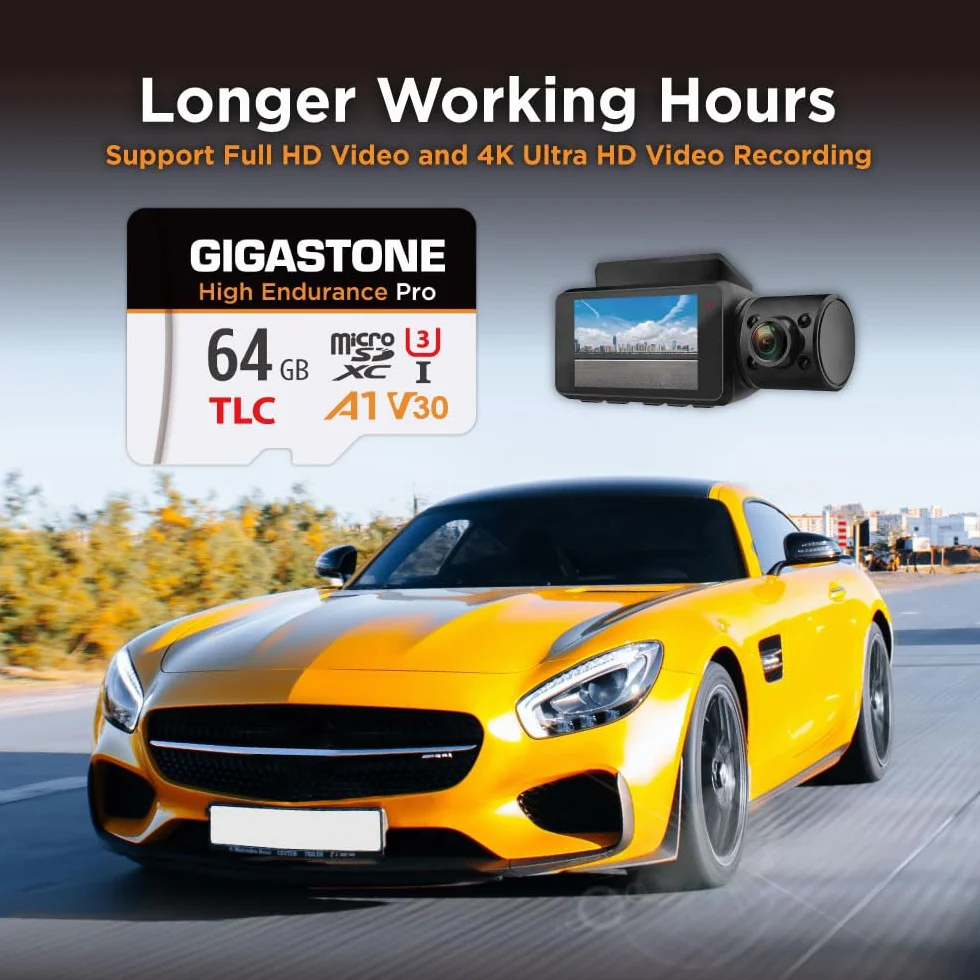 Recupero dati gratuito per 5 anni: Dash Cam: scheda Micro SD da 64 GB, TLC High Endurance Pro, velocità fino a 95 MB/s, compatibile con Redtiger, Rove, Viofo, Vantrue, Pruveeo, Arifayz, MicroSDXC