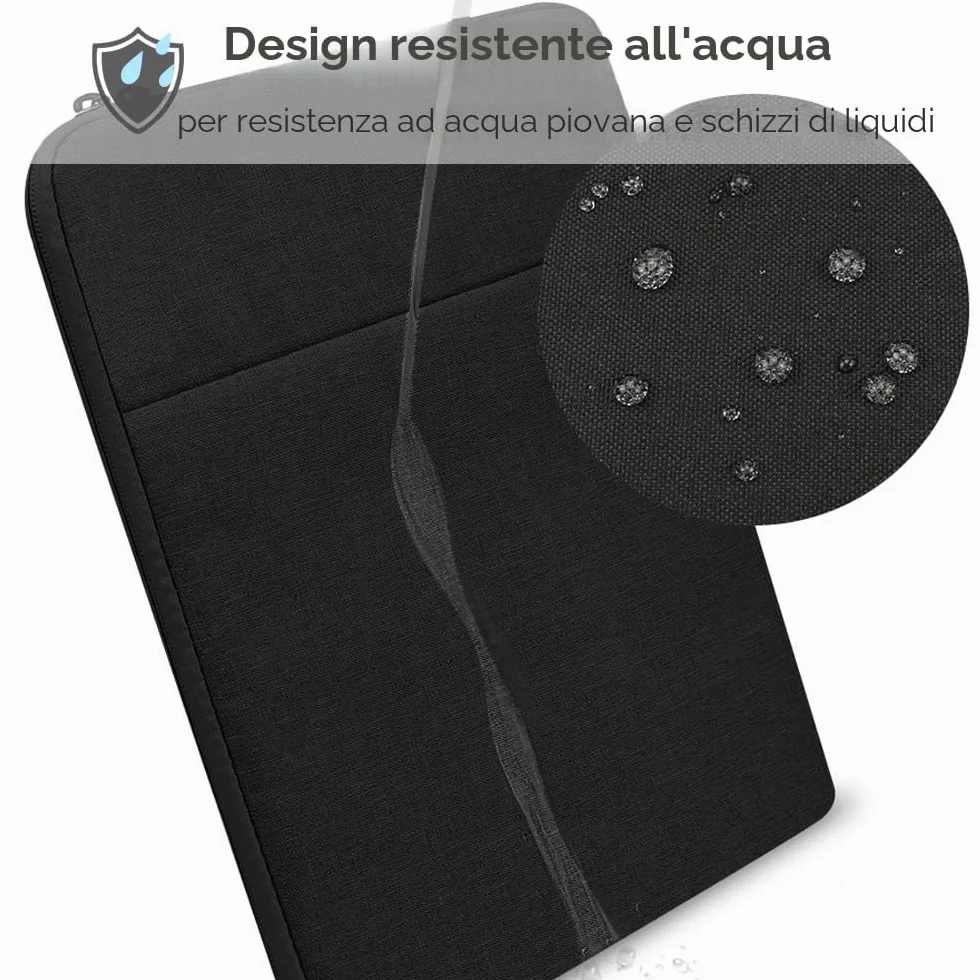 ProElife Custodia per Laptop da 15 Pollici per MacBook Air 15" (2026-2023) con Chip M5/M4/M3/M2 - A3448/A3241/A3114/ A2941 - Idrorepellente Borsa Protettiva in Poliestere da Viaggio (Nero)