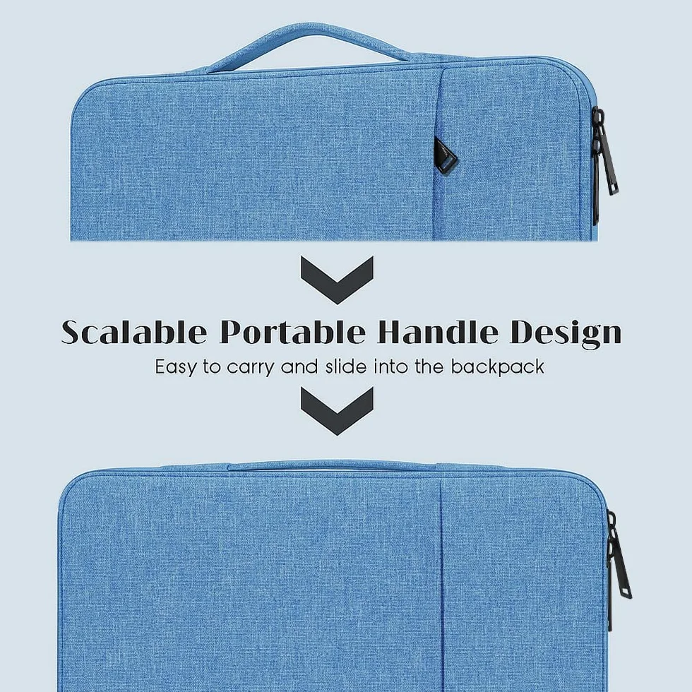 ProElife Custodia per laptop da 13 pollici per MacBook Air 2025-2022 da 13,6" M4/M3/M2 chip e iPad Pro 13" M5/M4 accessorio da viaggio impermeabile borsa multifunzionale per il trasporto (azzurro)