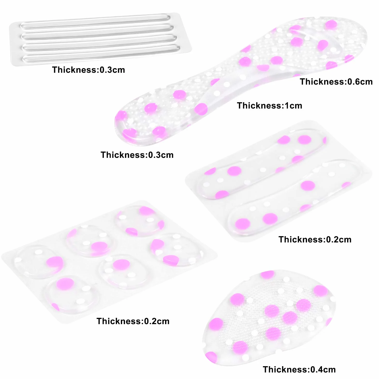 Solette Antiscivolo in Gel per Tacco Alto, Cuscinetti Adesivi Antiscivolo 18 Pezzi Set