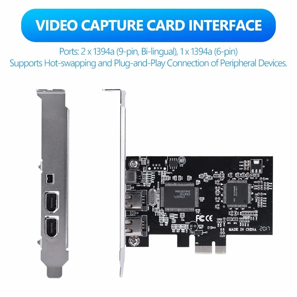 Bewinner PCI-Express Scheda Controller IEEE 1394 FireWire 800Mbps Con Cavo - Per Bus Seriale Ad Alte Prestazioni