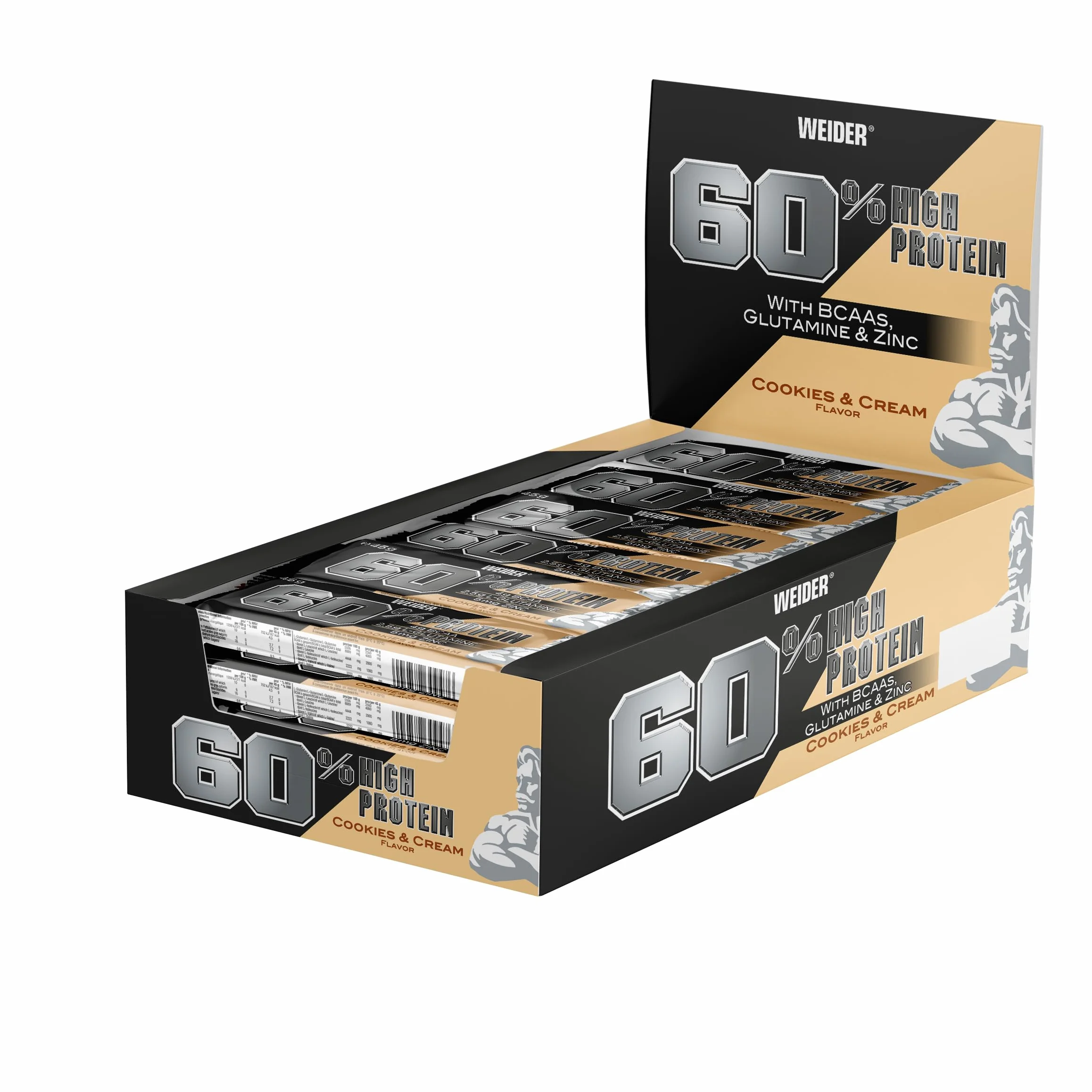Weider 60% Proteine Bar Cookies&Cream