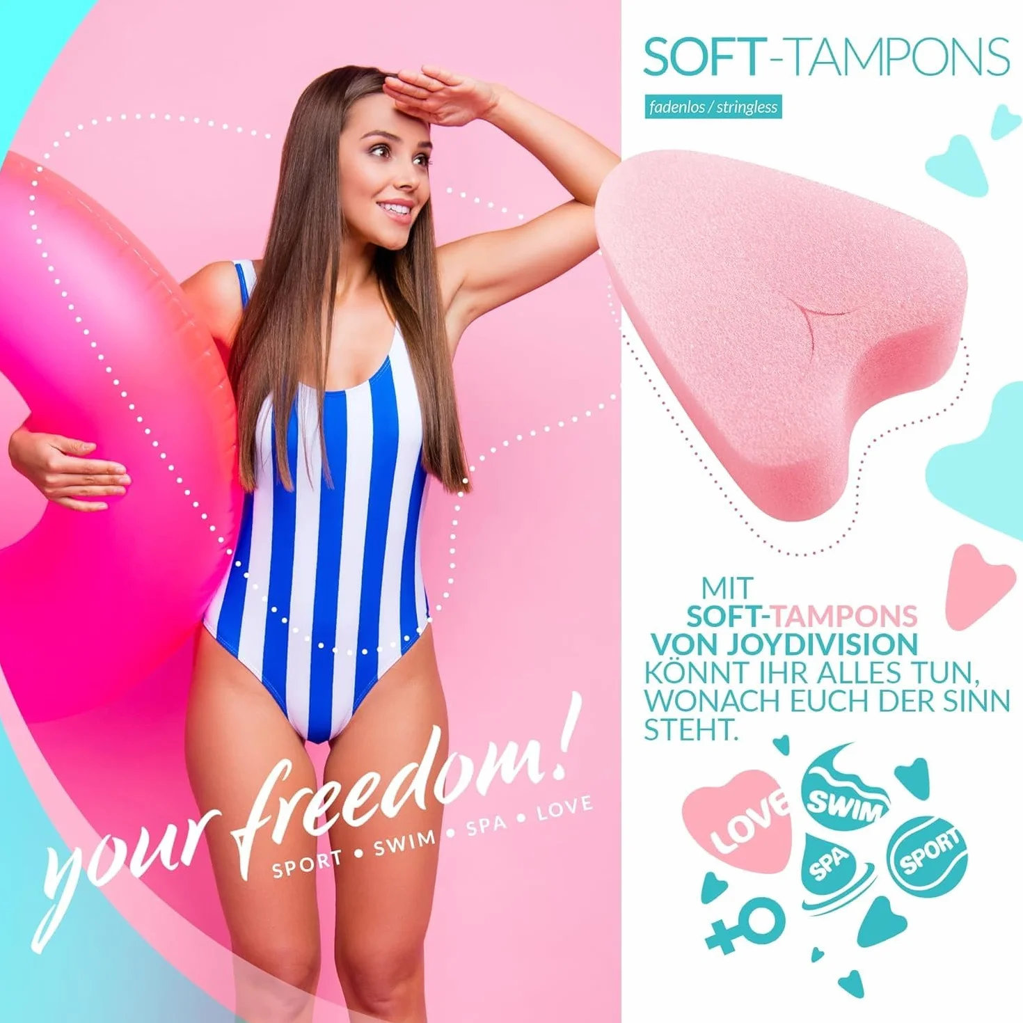 JOYDIVISION Soft Tampons NORMAL 30 unità - Tamponi ergonomici senza filo