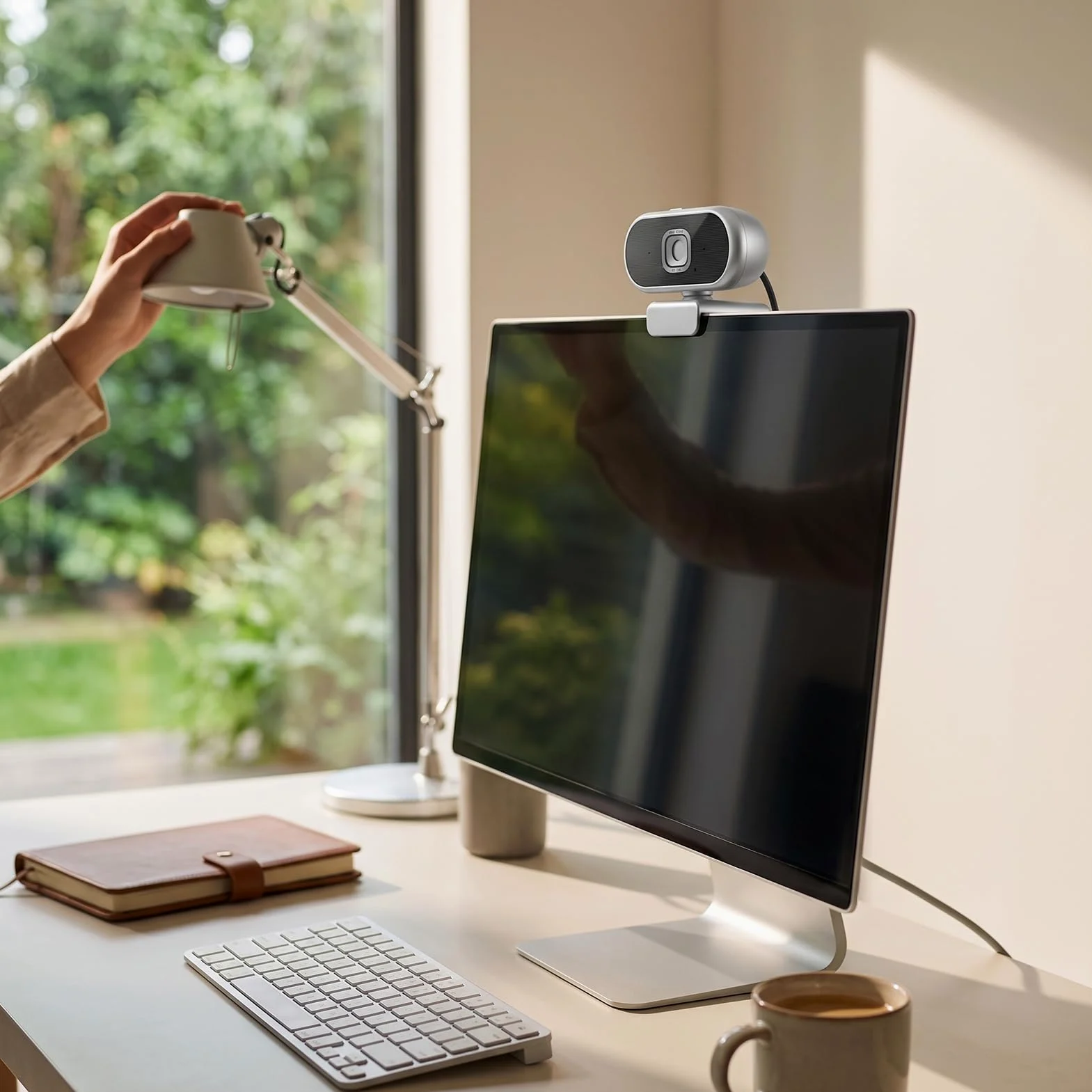 Tangxi Copertura per la Privacy della Webcam USB con Messa a Fuoco | Webcam 4K HD con Messa a Fuoco Automatica, USB Plug-and-play, Copertura Privacy, Ideale per Videochiamate su Desktop e Laptop