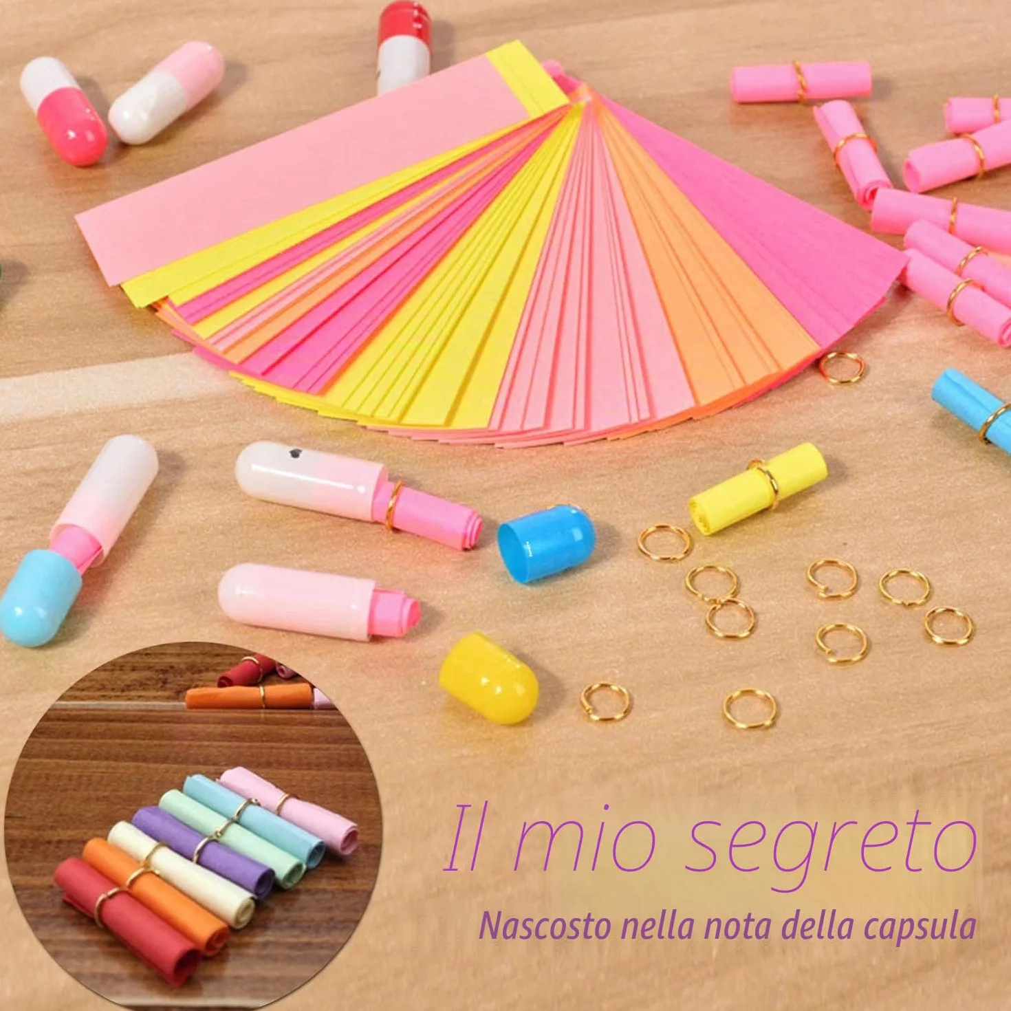 Capsule messaggio lettere d'amore arrotolate 200 pezzi sorriso viso regalo fidanzato