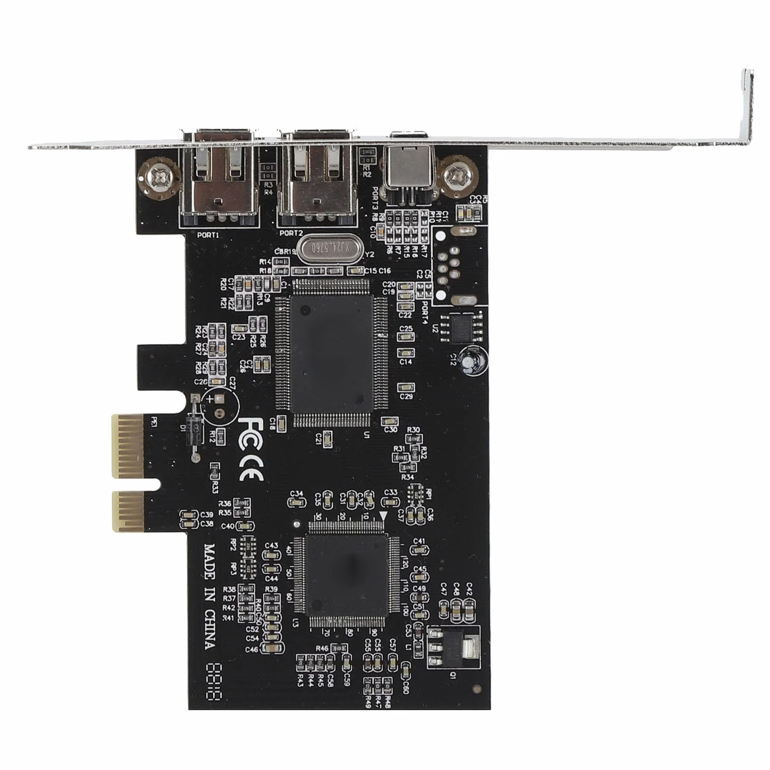 Bewinner Scheda Controller Firewire PCIe da 1X a 3 * 1394A, Scheda Riser PCIe da 1X a 3 Porte 1394A (2 X 6 Pin e 1 X 4 Pin), Scheda Firewire PCIe 1440x1080 800 Mbps per XP 7 8 10