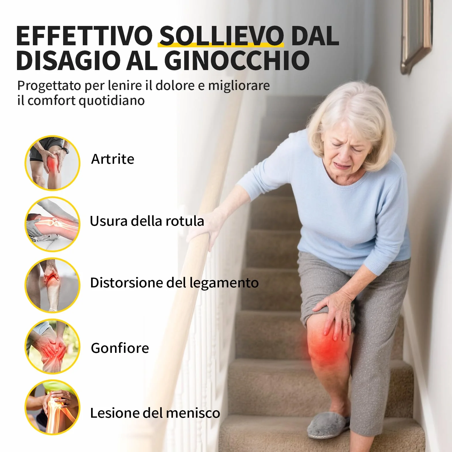 CAMBIVO 2 Pezzi Ginocchiera Ortopedica Compressione Tutore Antiscivolo Ginocchiere Elastica Legamenti Menisco Sport Corsa Gym