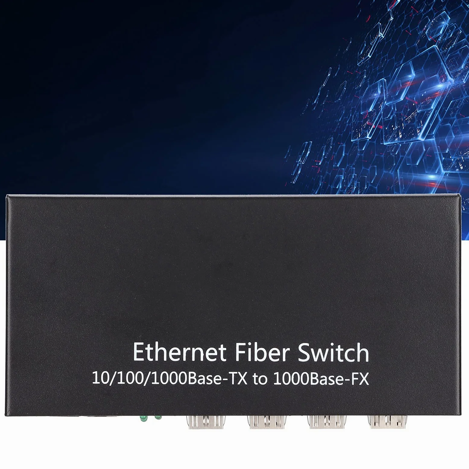Dioche Switch in Fibra Convertitore Multimediale Ethernet Convertitore Multimediale Ethernet Rj45 10 100 1000M 4 Fibra 2 Porte Fibra Doppia modalità Singola per Ieee802.3Z Ab 1000Basesxlx