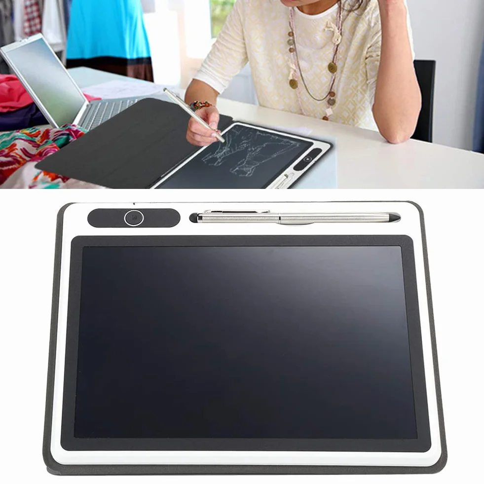 Ejoyous Lavagna LCD 9 Pollici Blocco Note Elettronico Scrittura a Mano Tavolo da Disegno con Custodia Protettiva Nero