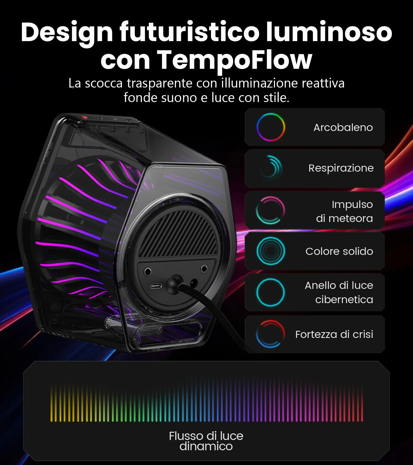 Edifier G2000 Pro Casse Gaming 2.0 RGB 32W RMS 64W Picco TempoFlow™ 270° Surround Virtuale 7.1 Bluetooth 5.4 USB-C AUX PC PS5 Nero