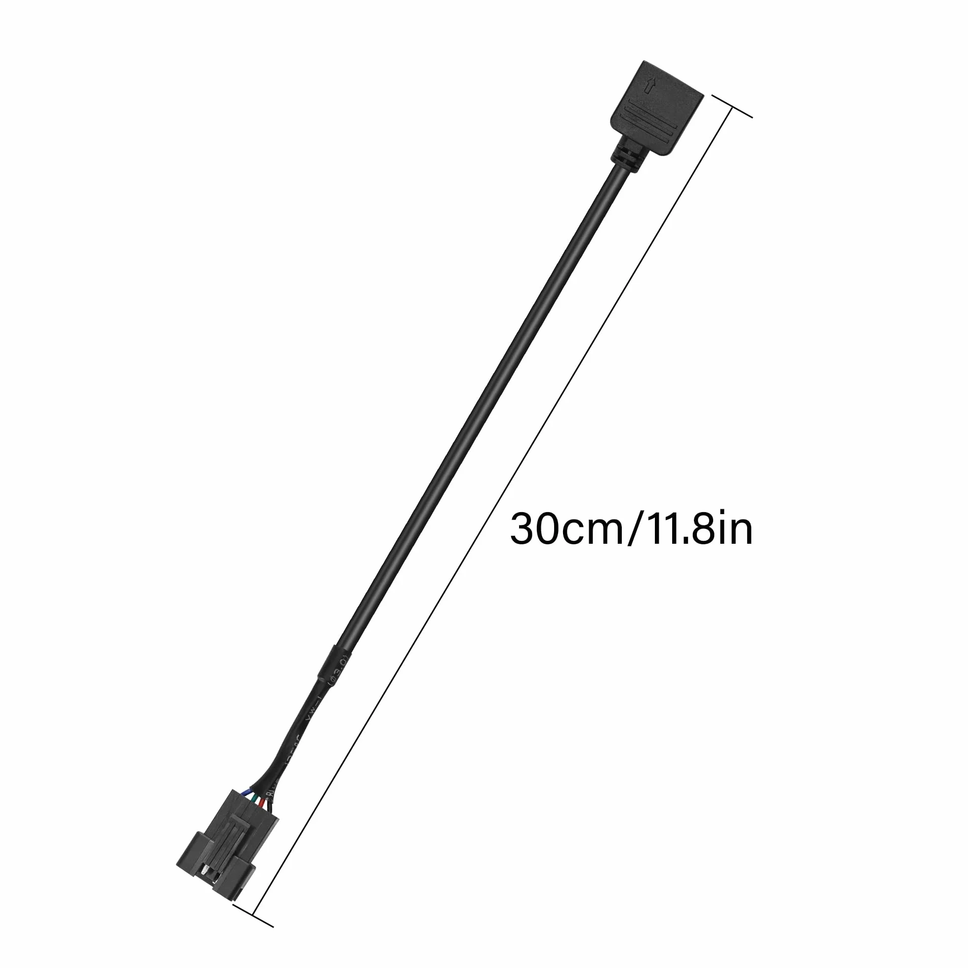 GINTOOYUN Cavo di Prolunga RGB a 4 Pin, 12 V, SM, ARGB, Adattatore per Computer Fan, Scheda Madre, Strisce LED (0,98 FT, 4 PCS) (Stile 1)