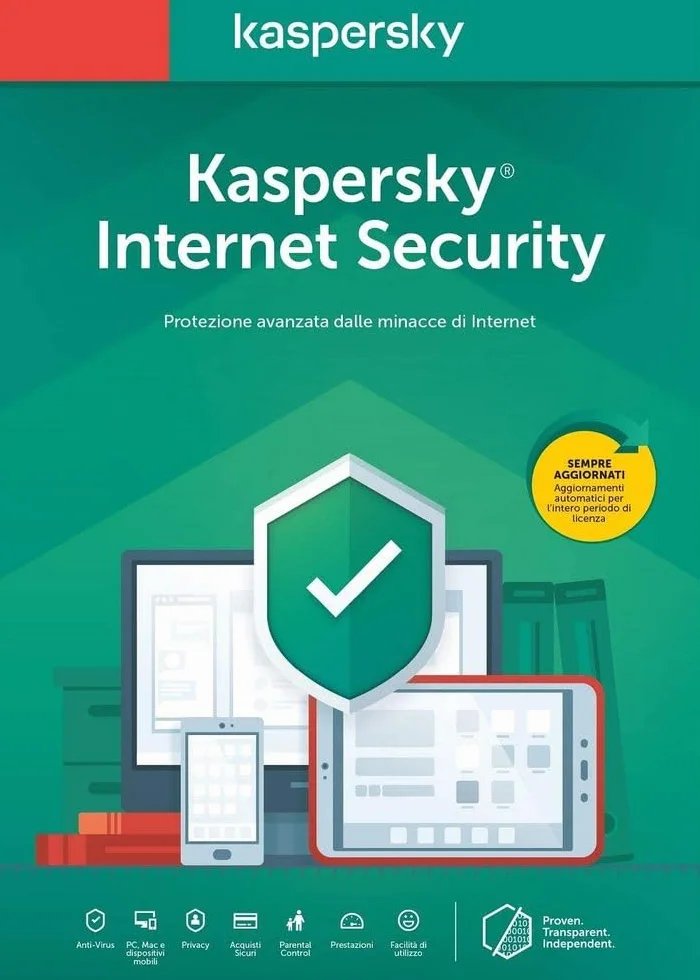 Kaspersky Internet Security 2026 - PC/Mac/Android/iOS - 2 Anni - 3 Dispositivi