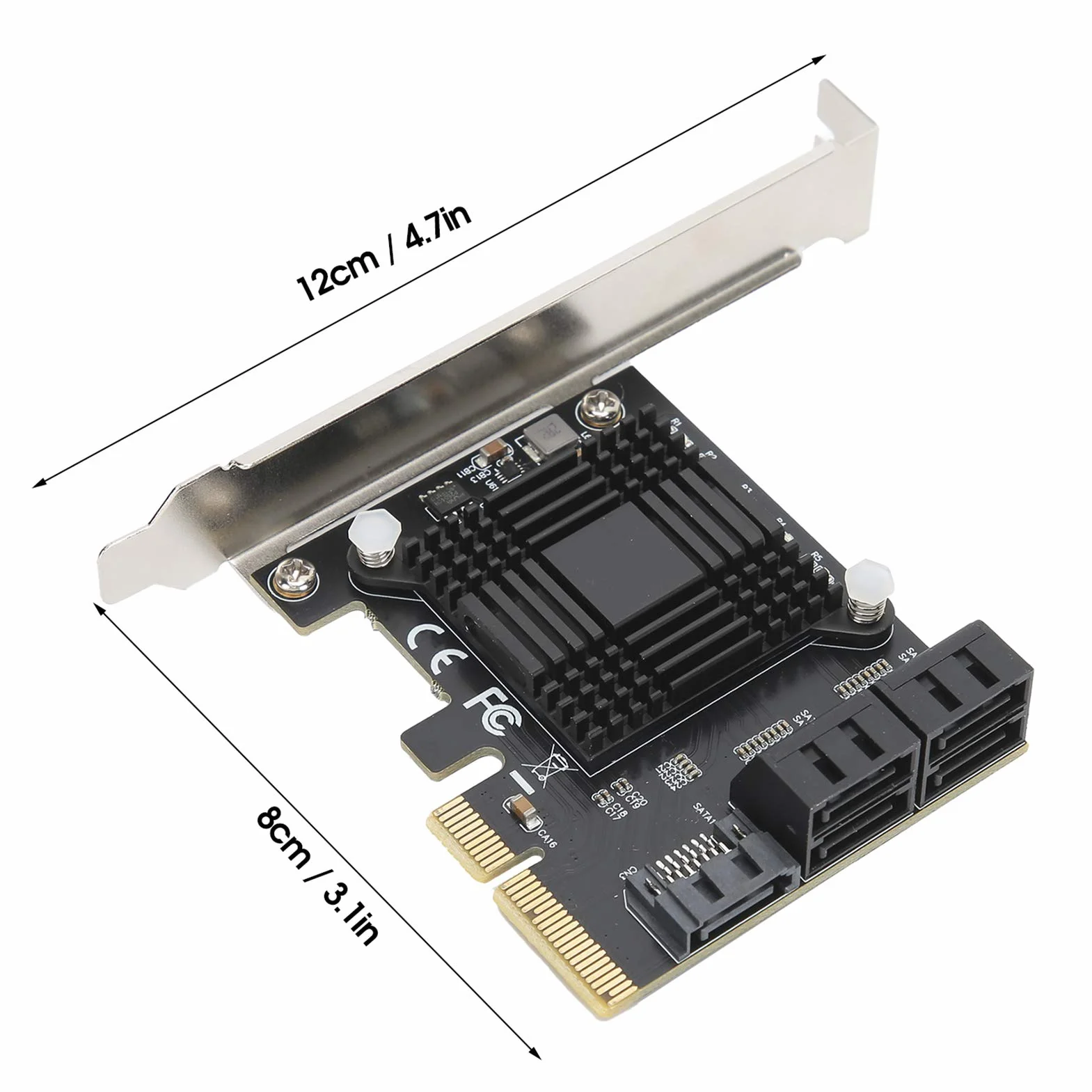 Pci E a 5 Porte SATA 3.0 Card di espansione JMB585 Chip Trasferimento di Dati ad Alta velocità per sistemi informatici