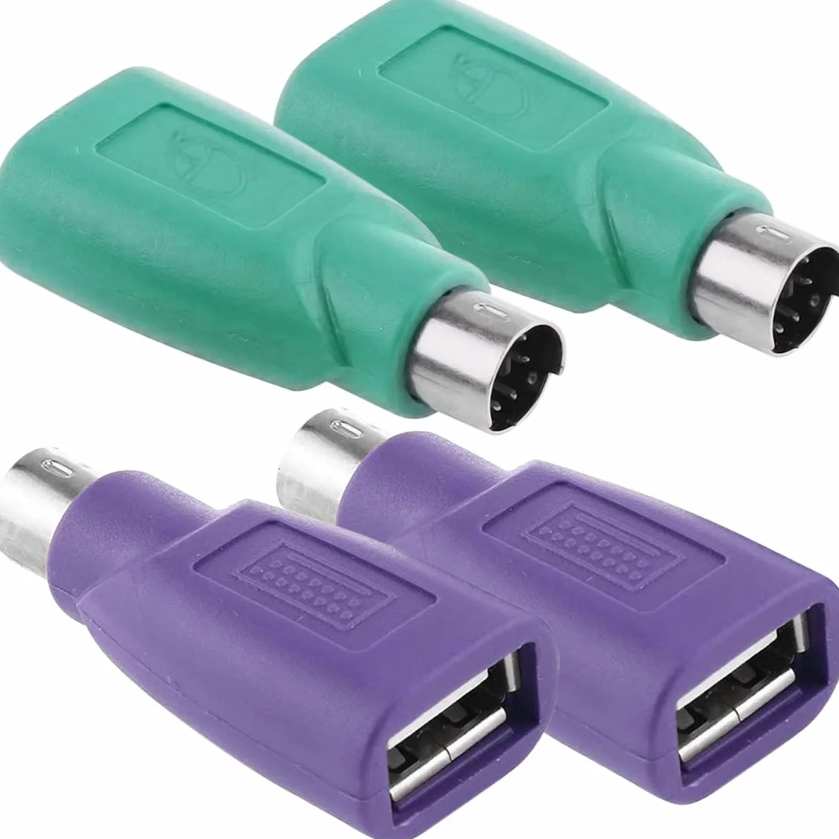 Adattatore da PS/2 a USB A Maschio a Femmina Adattatore per tastiera PS2 Jack a USB A Plug per mouse e tastiera, 4 pezzi
