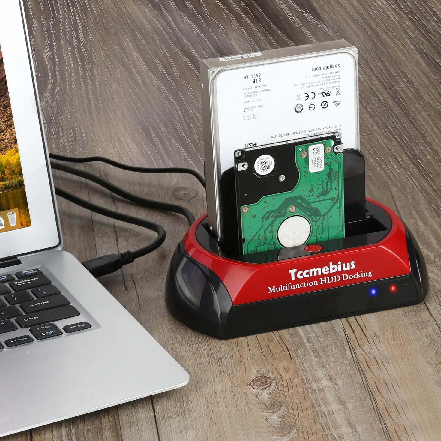 USB 2.0 Docking Station per Disco Rigido 2.5 3.5 Pollici IDE SATA Doppie Slot HDD Esterno