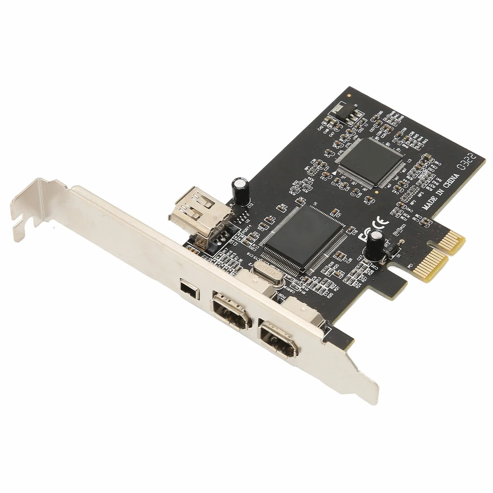 Bewinner Scheda PCIe Firewire per 10, Scheda Controller PCI E Firewire 4 Porte con Staffa a Basso Profilo e Cavo per PC Desktop e Connessione DV