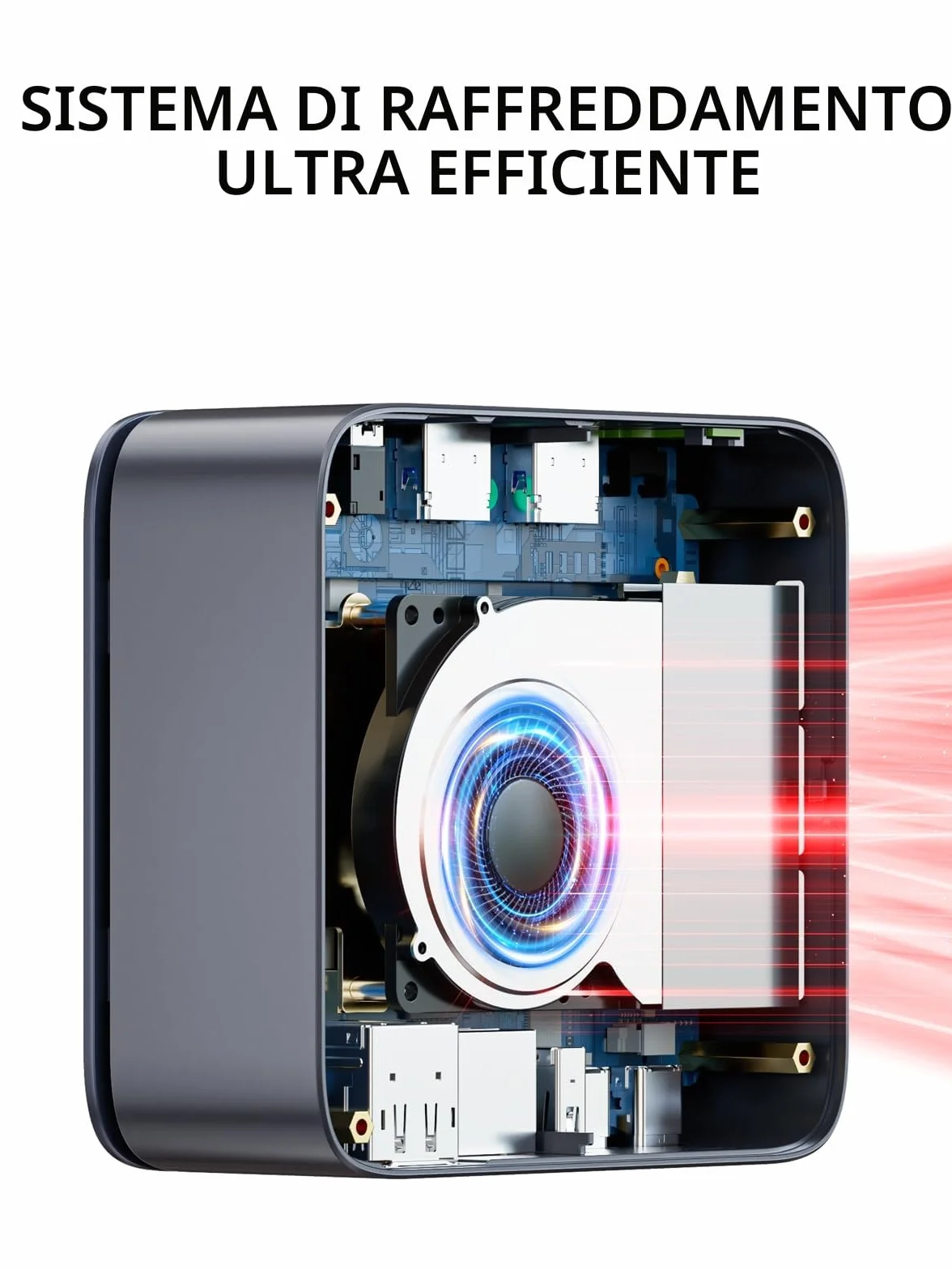 GMKtec G10 Mini PC Ryzen 5 3500U 16GB RAM 512GB SSD LAN 2.5GbE Tripla uscita 4K WiFi Bluetooth USB-C DisplayPort