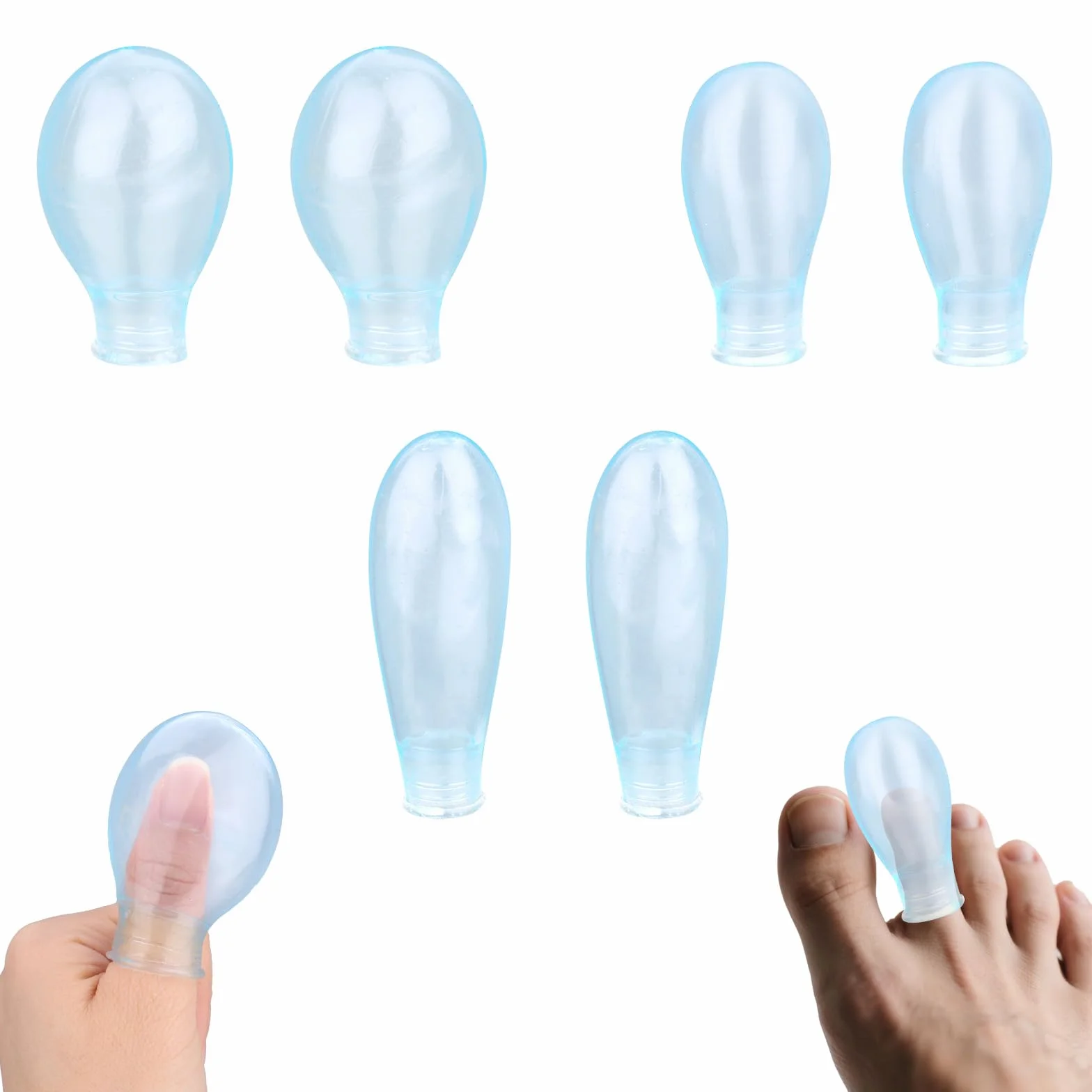 Protezioni Impermeabili per Dita Dei Piedi in Silicone Riutilizzabili (Grande, Medio, Piccolo)