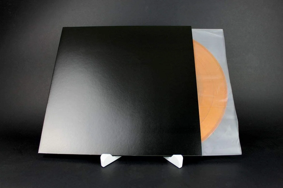 10 pezzi COPERTINA BUSTA ESTERNA INTERA professionale IN CARTONCINO RIGIDO NERO per dischi LP 33 GIRI 12" maxi single (vinili diam. 30 cm)