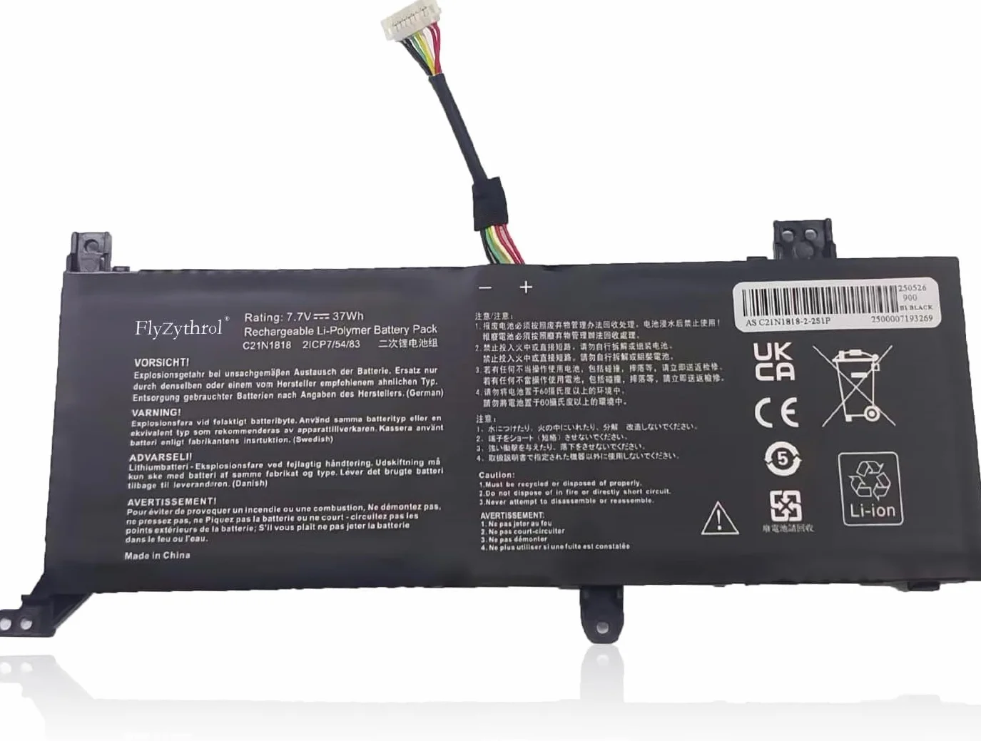 37Wh C21N1818-2 Batteria portatile compatible con asus vivobook 14 X412 X412D X412DA X412DK X412F X412FA X412FJ X412FL X412UA X412U X412UB X412UF X412J X412JA A412 A412D B21N1818-2 serie