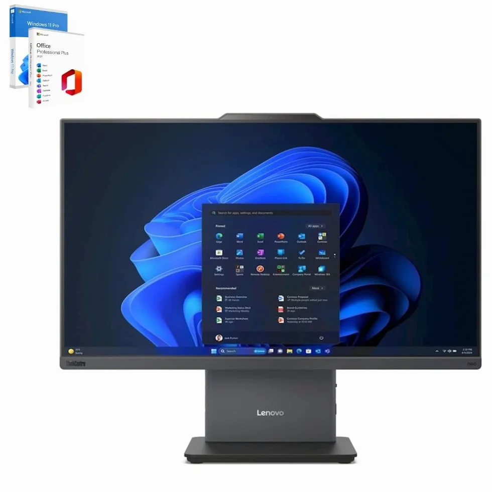 Lenovo Neo 24" FHD All-in-One U300 4.40 GHz 16GB DDR5 RAM 512GB SSD WiFi 6 Bluetooth Windows 11 MS Office 2021