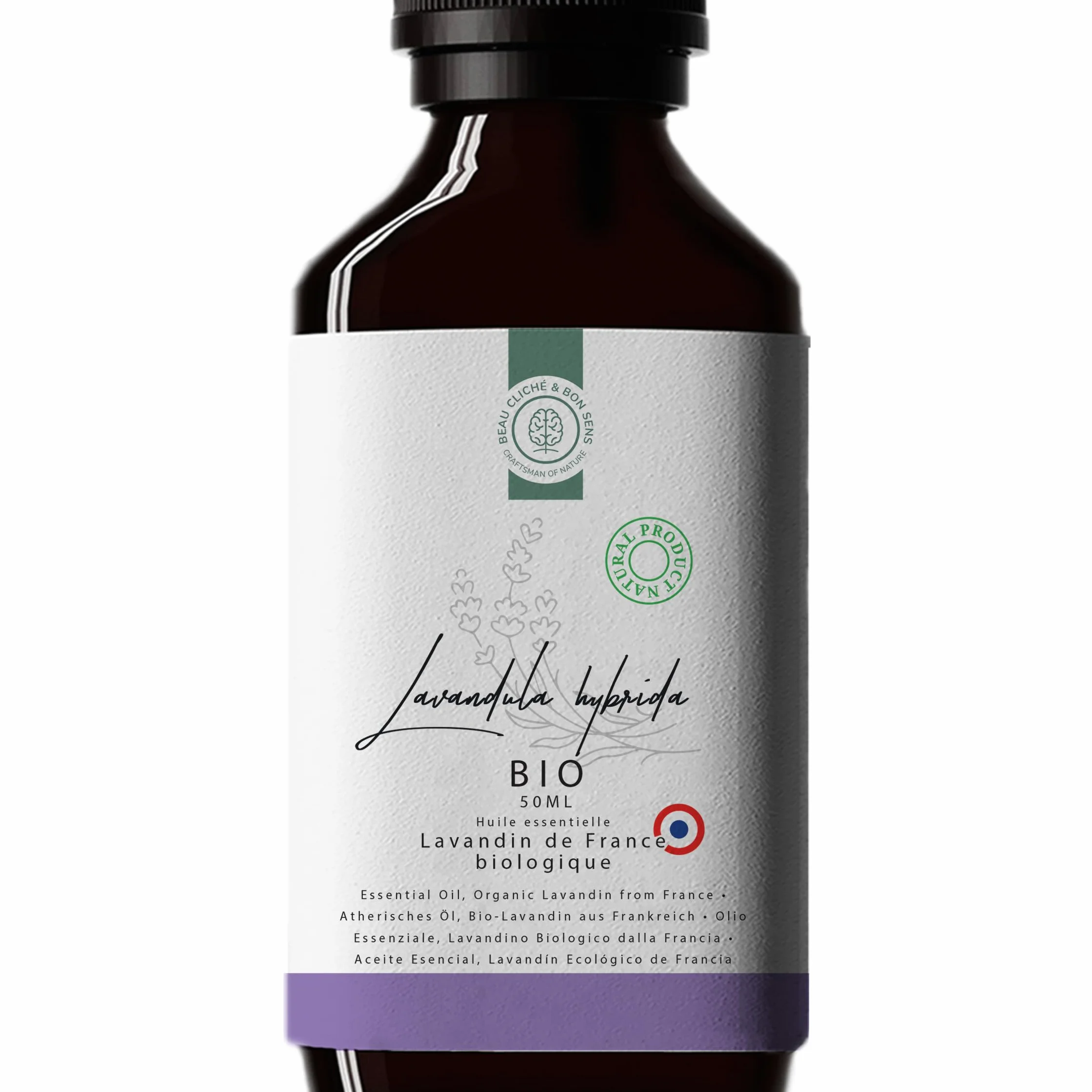 Olio Essenziale di Lavandino BIO 50ml - 100% Puro, Naturale, Biologico - Profumo di Lavanda per Diffusore, Aromaterapia