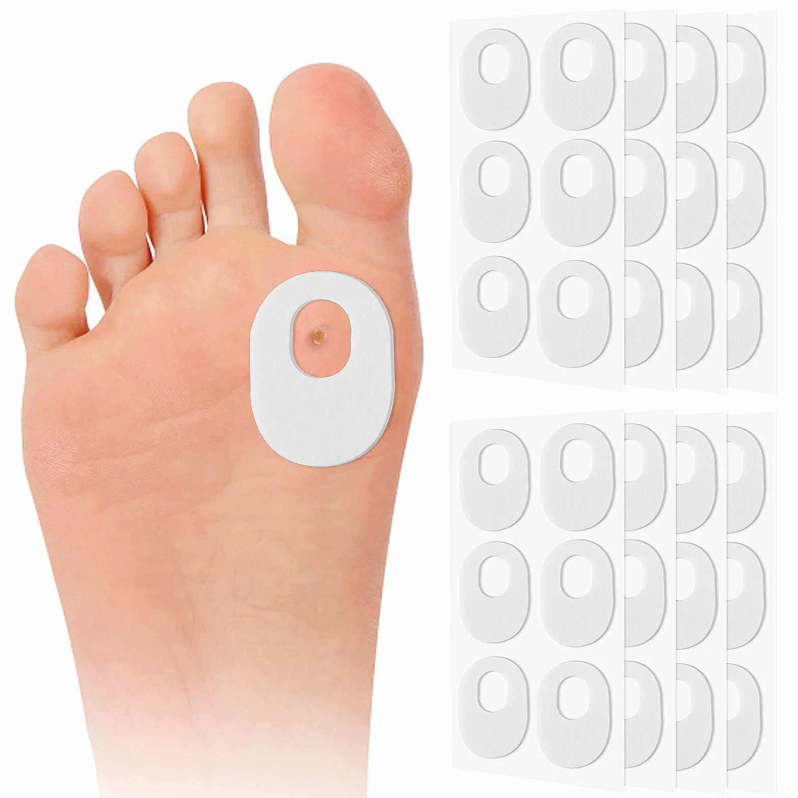 Cuscino per la protezione del piede Autoadesivo 48 pezzi Callus Protection Pads Heel Pads