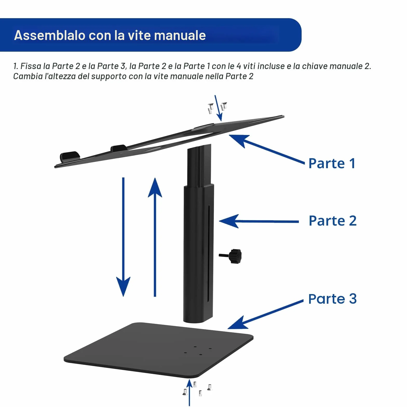 BESIGN LSX6 Supporto PC portatile, Supporto per portatile ergonomico per il lavoro in stand, Supporto per laptop compatibile con portatili da 10-15.6", Nero