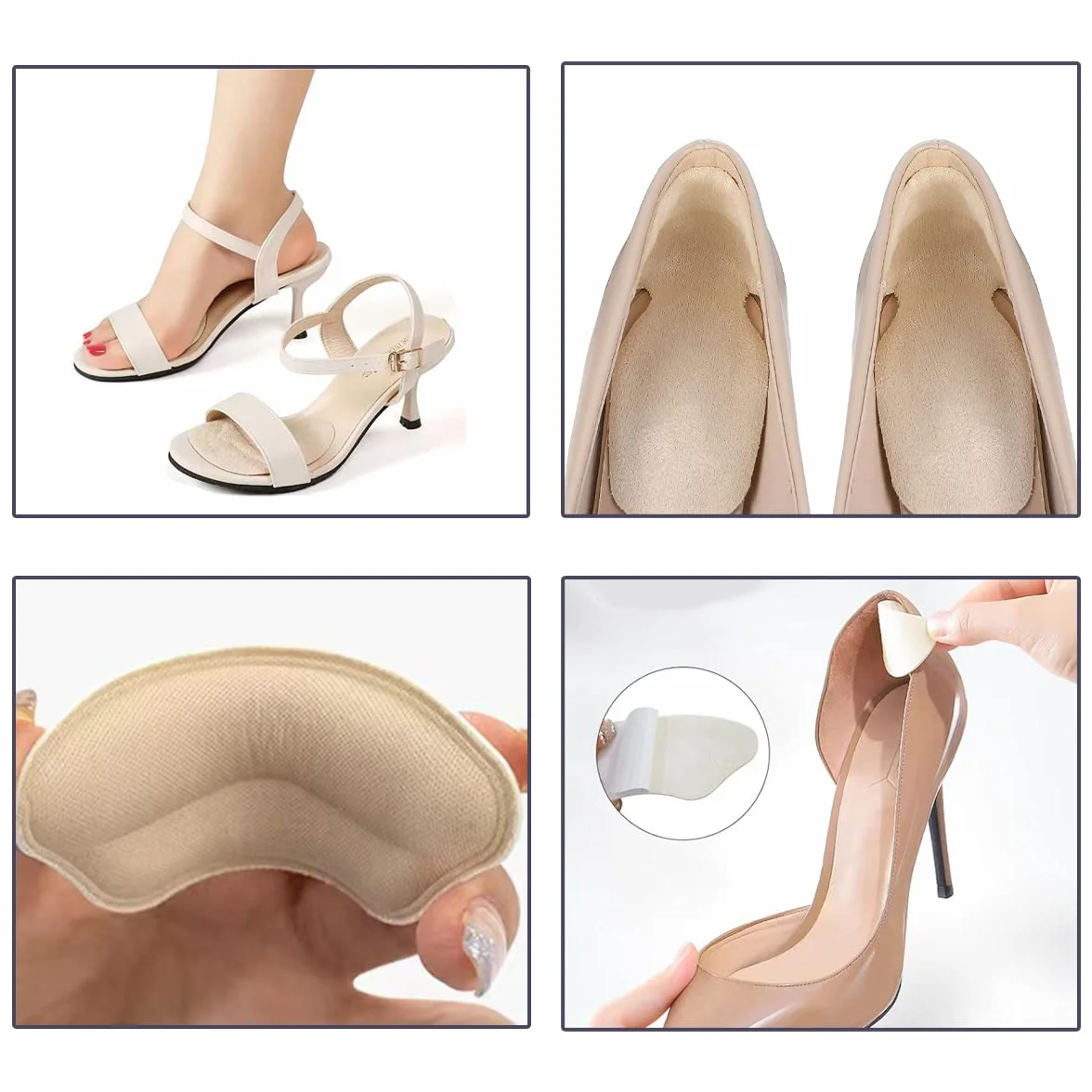 6 Par Cuscinetti per Tacchi Alti Inserti Scarpa Metatarsale Tallone Aderente Protezione Pad
