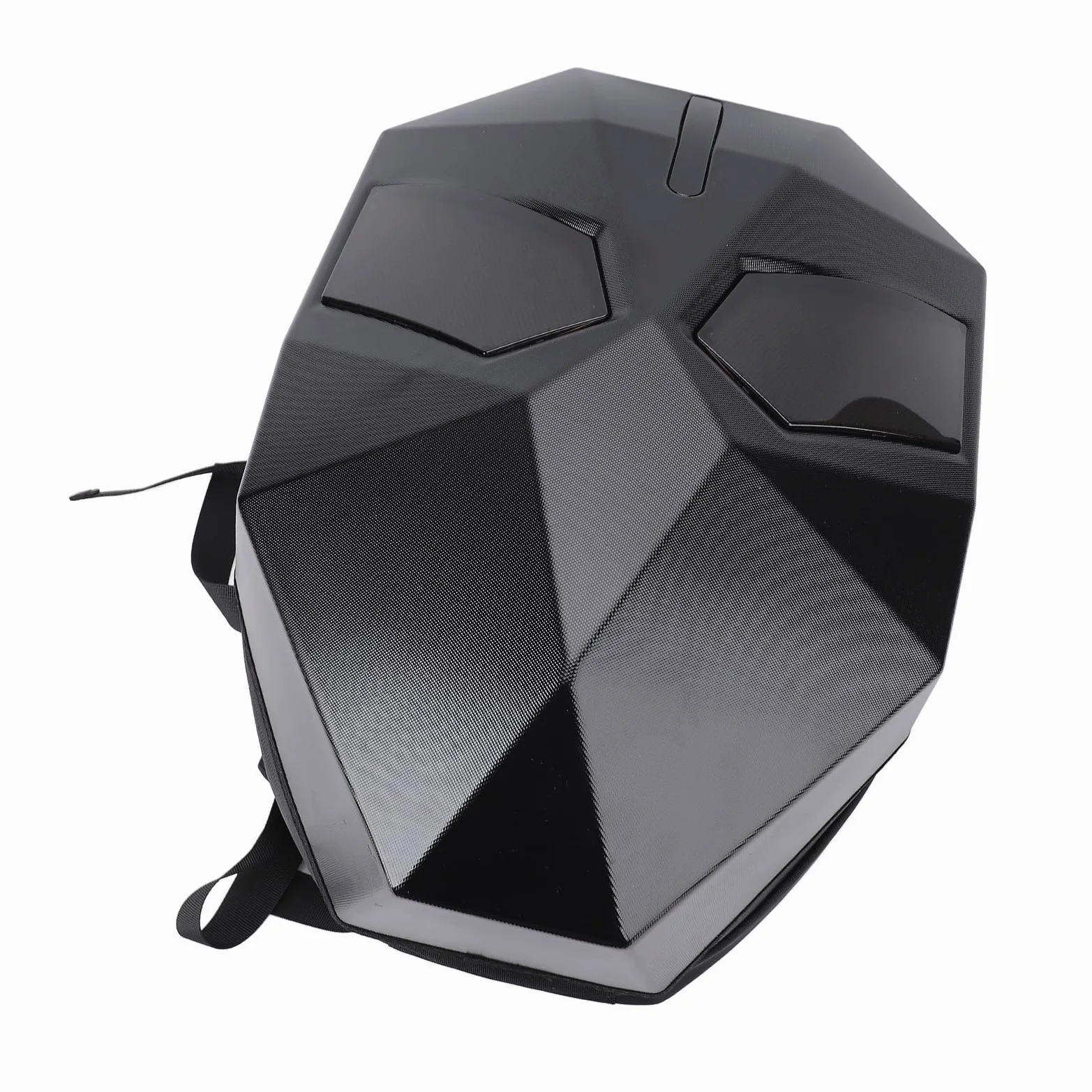 YWBL-WH Zaino per Moto a LED, Borsa per Casco di Grande capacità con Guscio Rigido con Schermo Programmabile per Uomo
