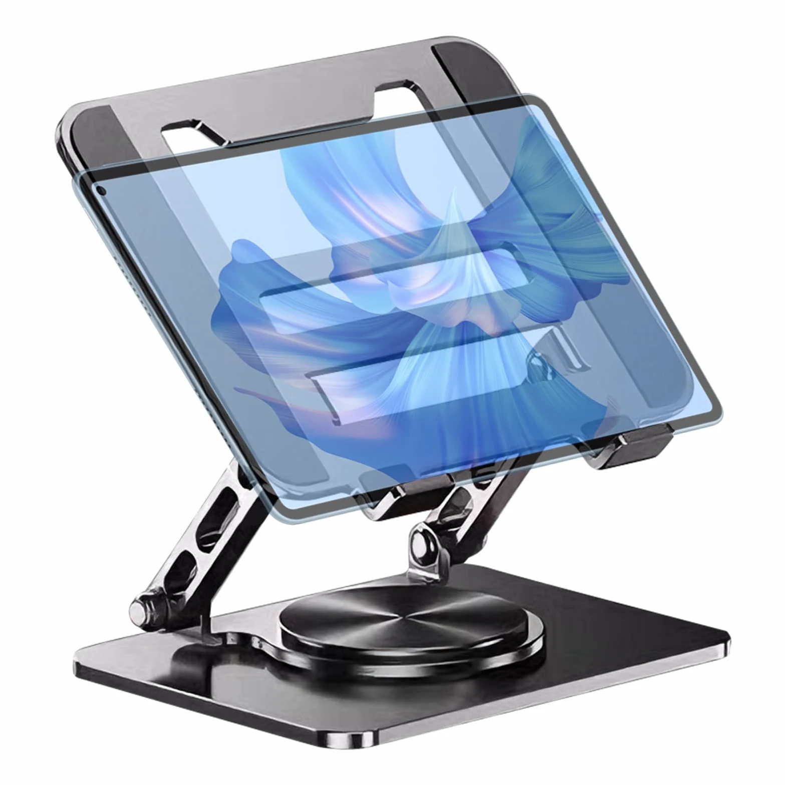 Supporto per computer portatile, rialzo girevole a 360° con dissipazione del calore per PC portatile, supporto regolabile per tablet, ufficio, università, casa, lavoro, gioco, gioco,
