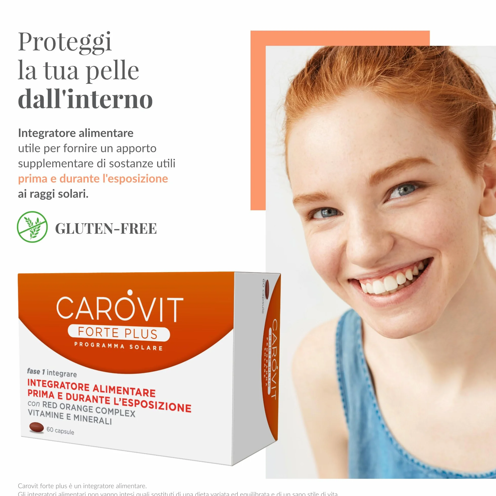Carovit Forte Plus Integratore Abbronzatura 60 Capsule Vitamine E C B2