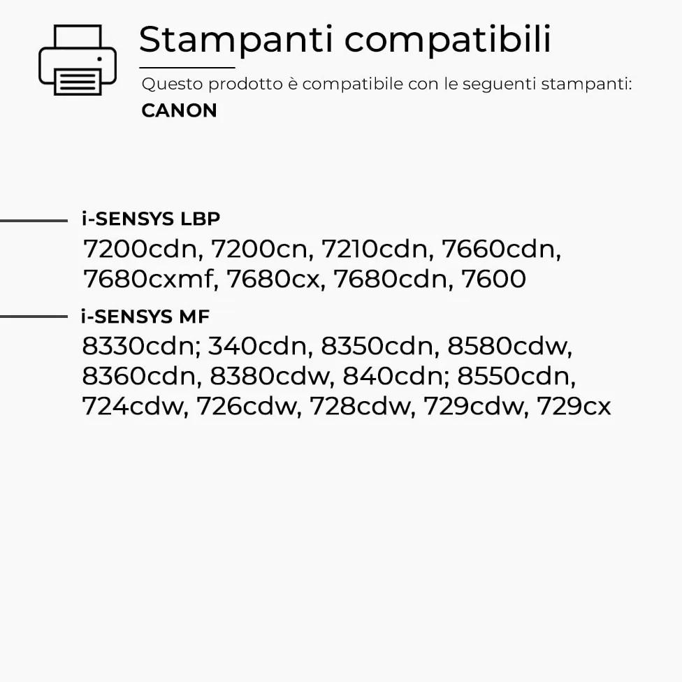 alphaink 4 Toner Compatibili con Canon CRG-718 per stampanti Canon i-Sensys MF-8540, MF-700, MF-728, MF-8330, MF-8350, MF-8360, MF-8340 - LBP-7200, LBP-7210CDN, LCP-7600, LBP-7680CX, LBP-7660