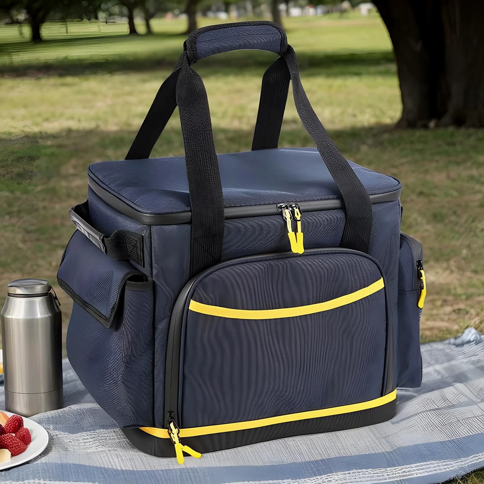Generico Borsa Porta Cavi Di Ricarica Organizer Antiurto e Antistatico | Custodia Impermeabile Per Cavi Di Ricarica Organizer Portatile Porta In Tessuto Oxford Per Cavi Elettronici Da Viaggio