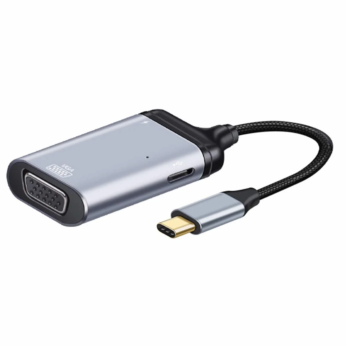 Chenyang Convertitore da USB-C tipo C a VGA RGB, adattatore HDTV 60hz 1080p con porta di alimentazione PD femmina