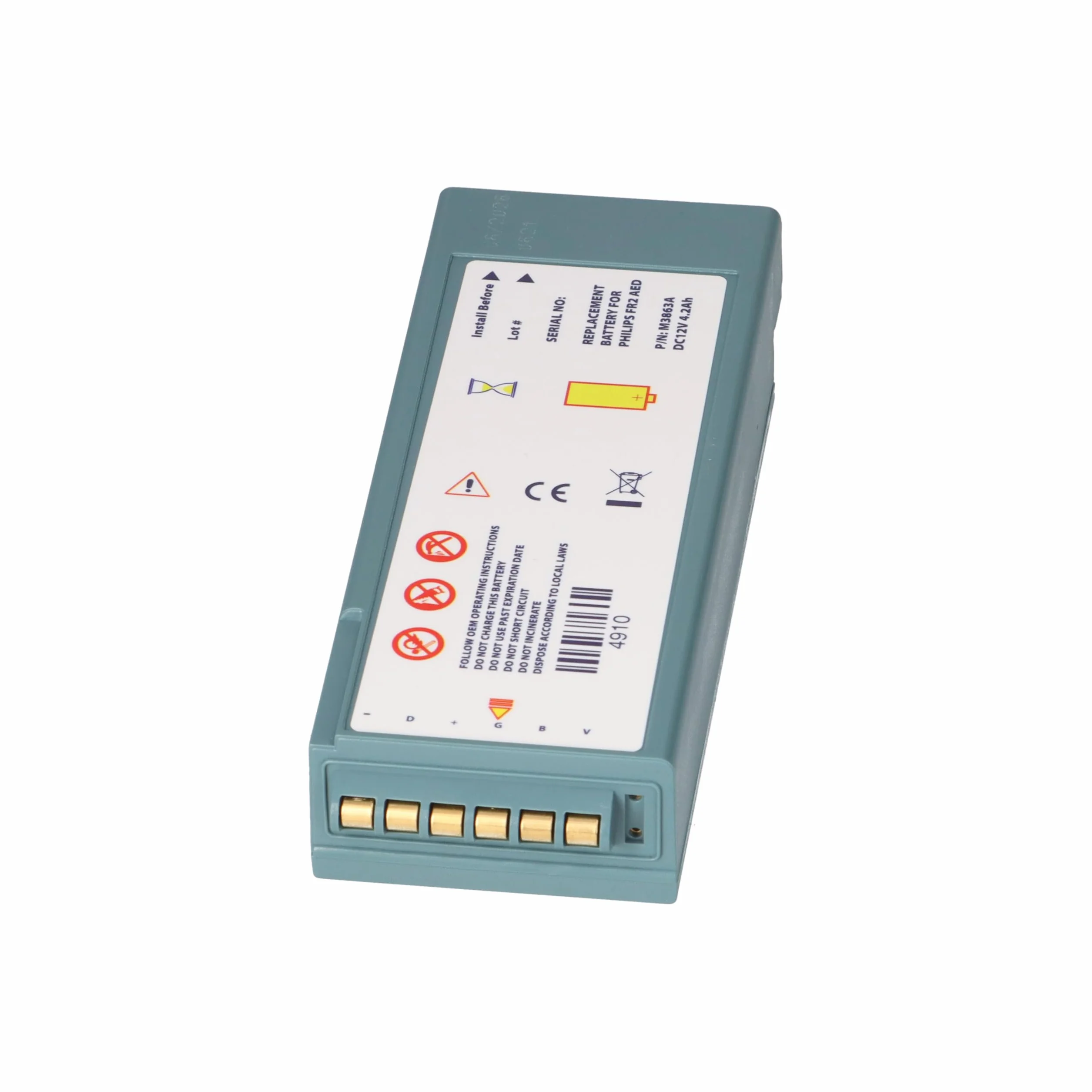 Batteria per defibrillatore Laerdal Philips HeartStart FR2 12 V 4,2 Ah