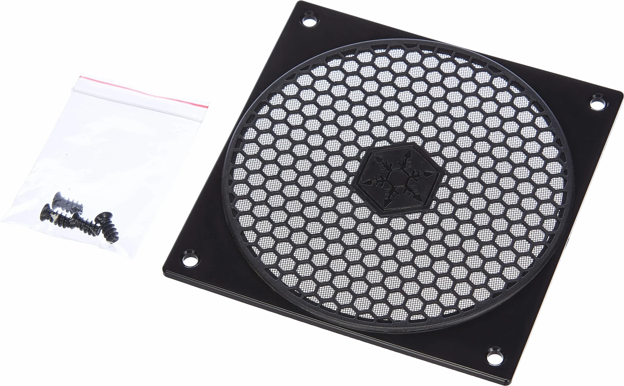 SilverStone SST-FF121B - Griglia ventola con filtro antipolvere 120mm, nero (Confezione da 2)