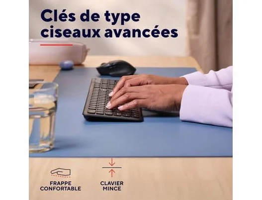 Trust Vaiya Tastiera senza fili Bluetooth 2,4 GHz AZERTY francese ricaricabile multidispositivo Windows iOS iPadOS macOS Android